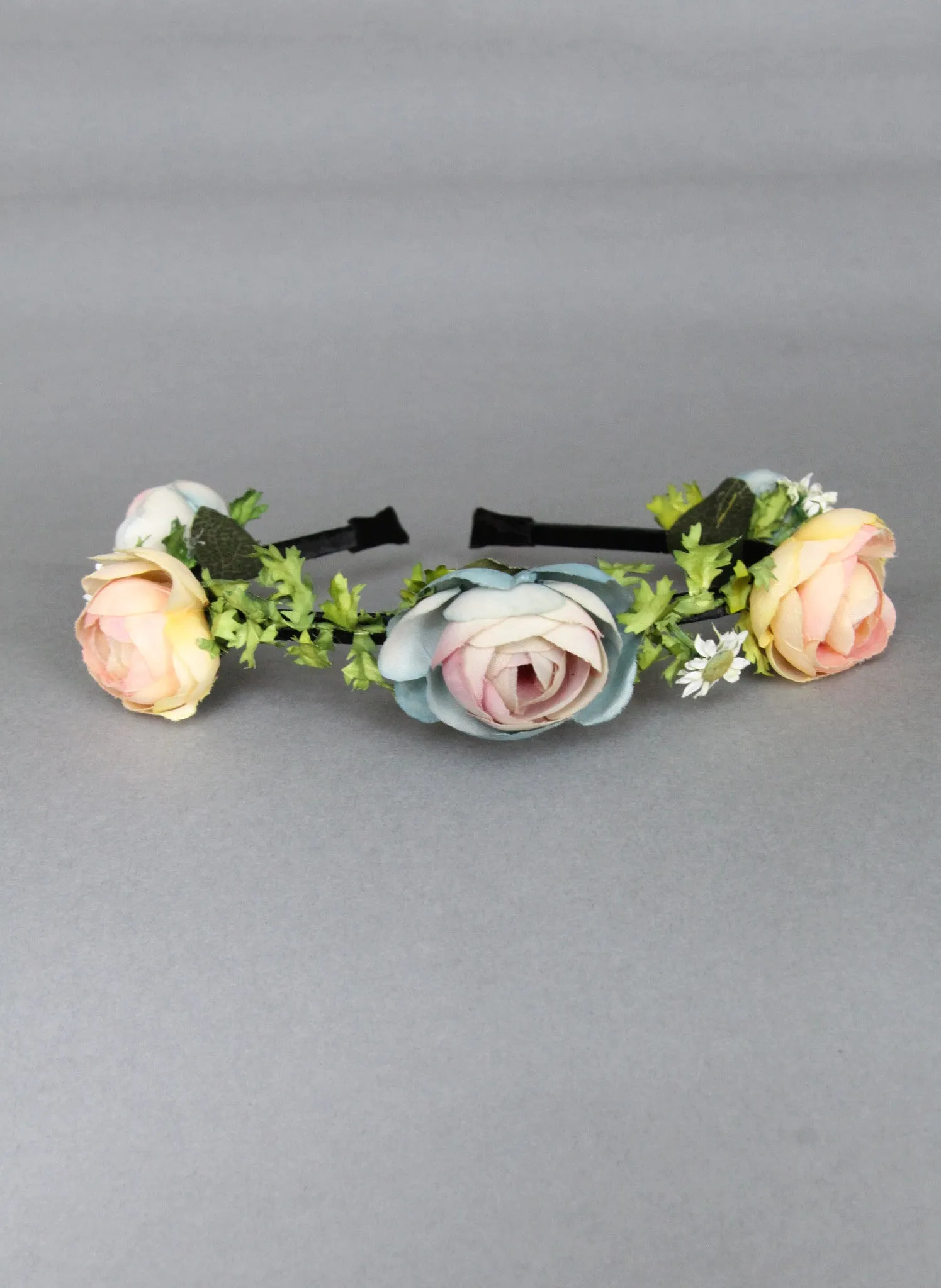 Girls Briallen Rose Headband in Blue/Yellow