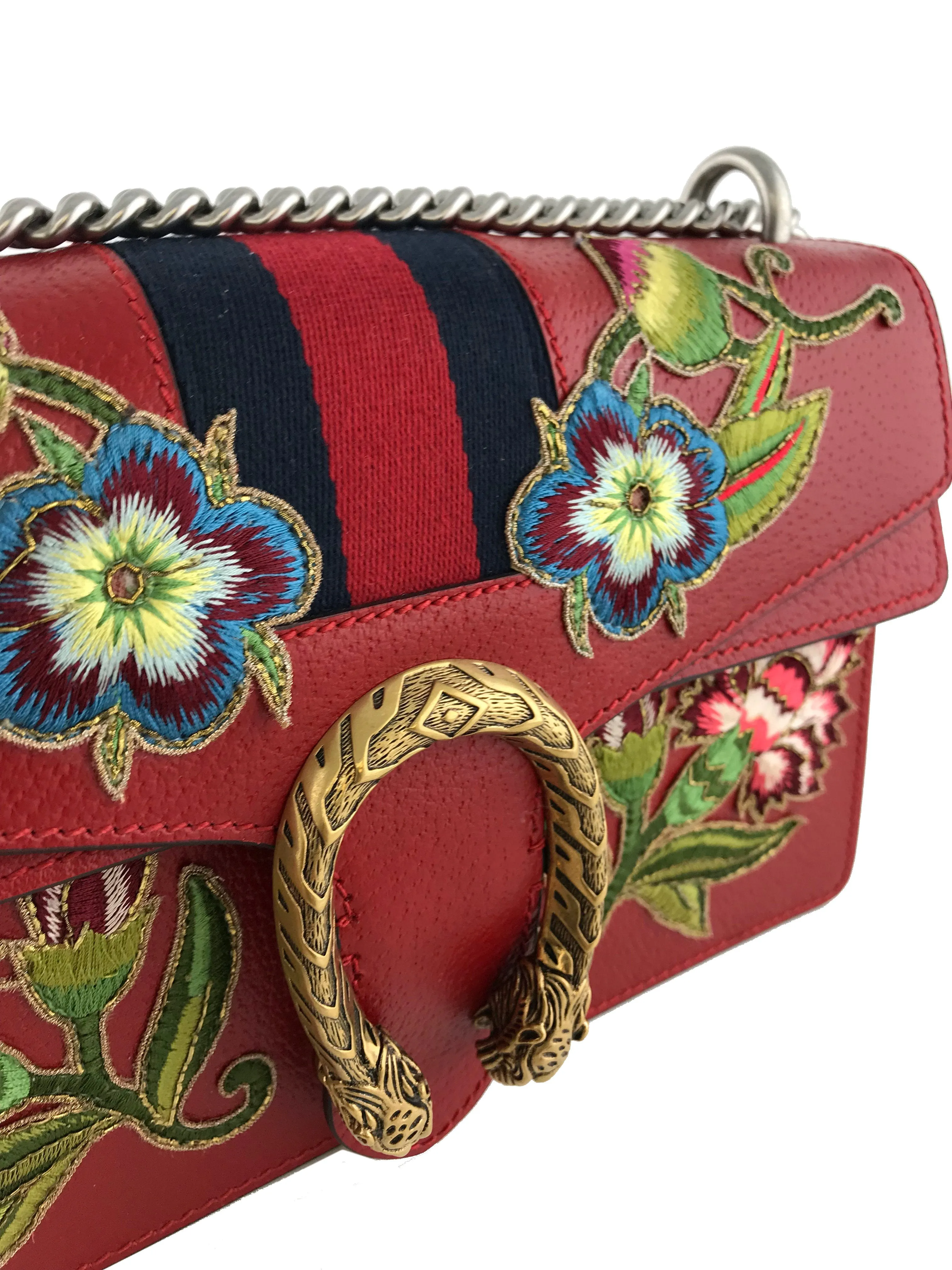 Gucci Dionysus Small Calfskin Floral Embroidered Shoulder Bag NEW