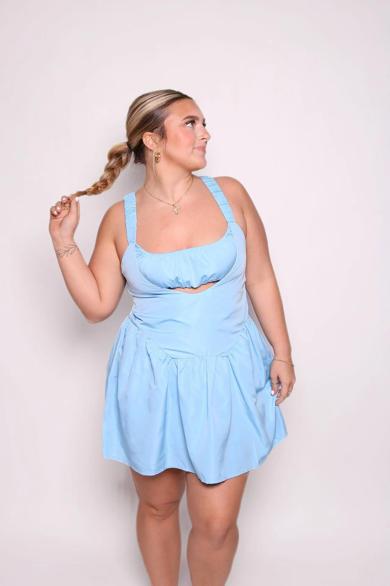 Head in the Clouds Aqua Romper