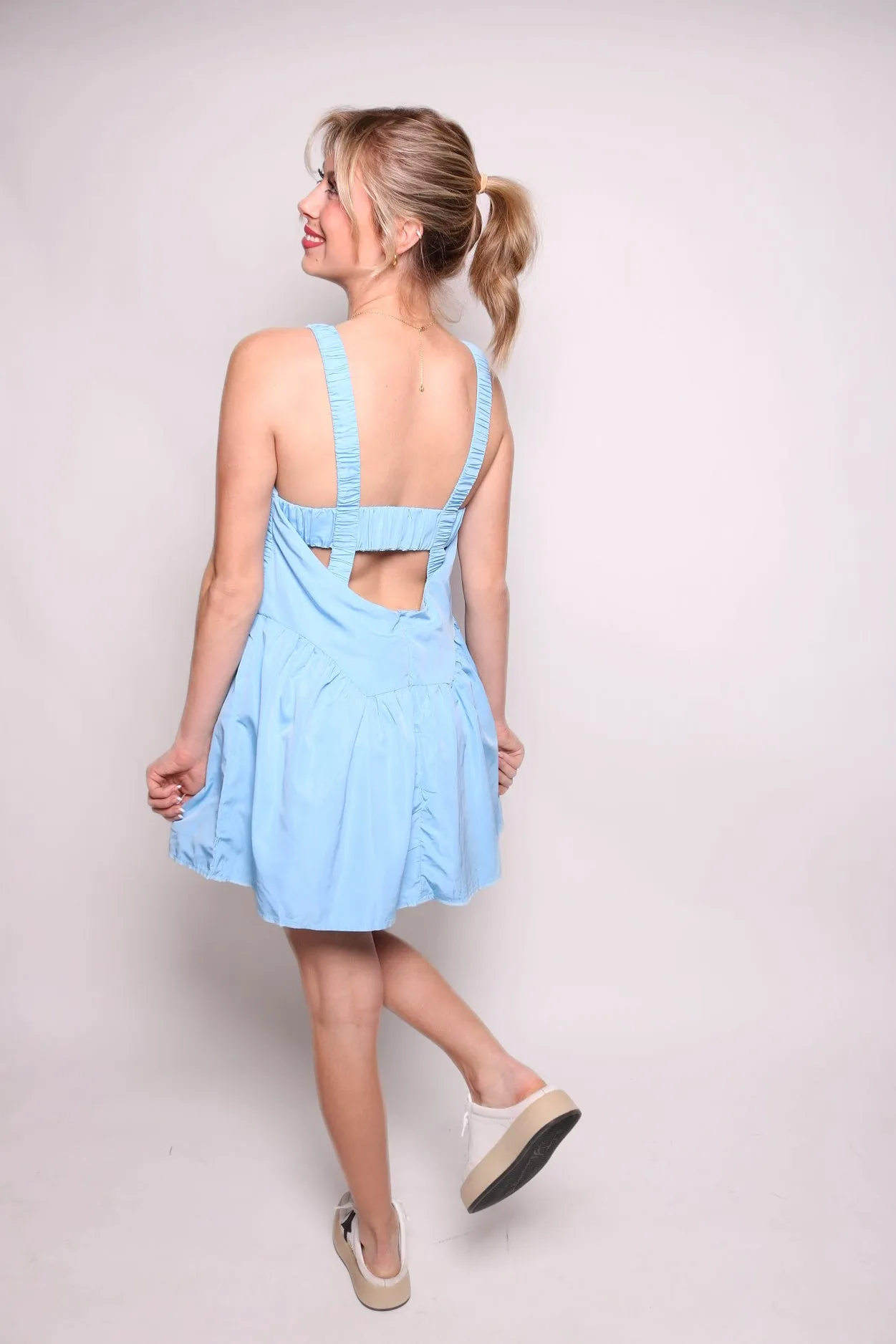 Head in the Clouds Aqua Romper