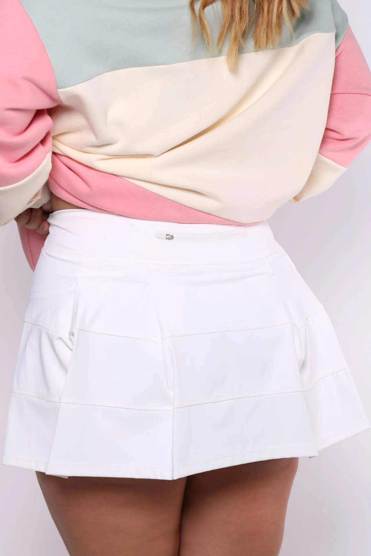 Hit the Court White Tennis Skort