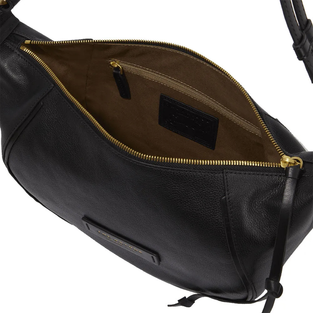 Hobo Bag Small Donna THE BRIDGE linea Domitilla in Pelle Nera