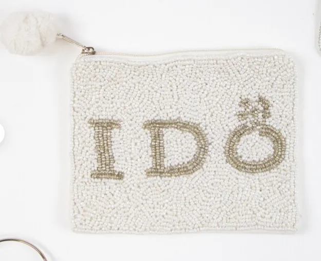 I Do Beaded Coin Purse