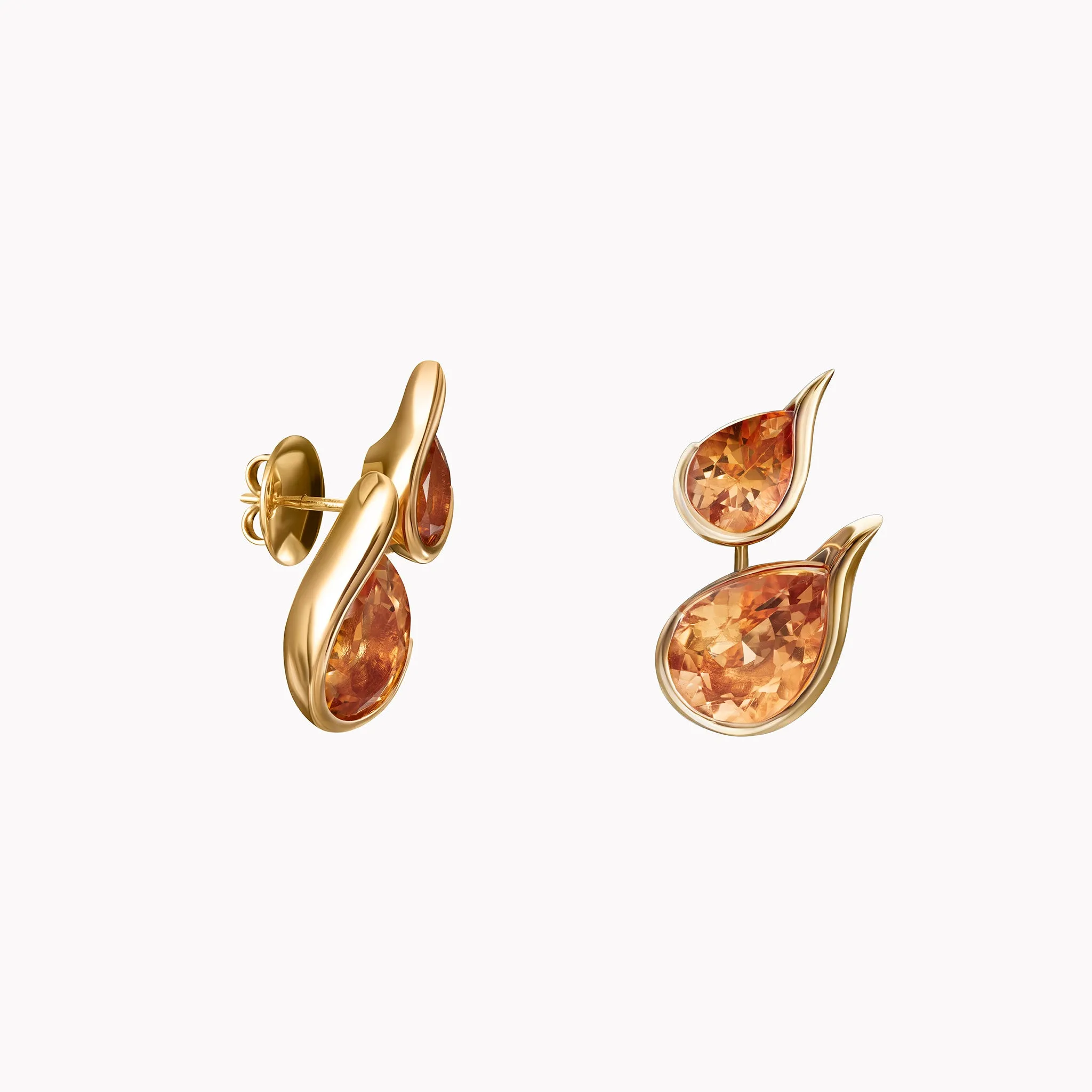 Ignite Citrine Double Earrings