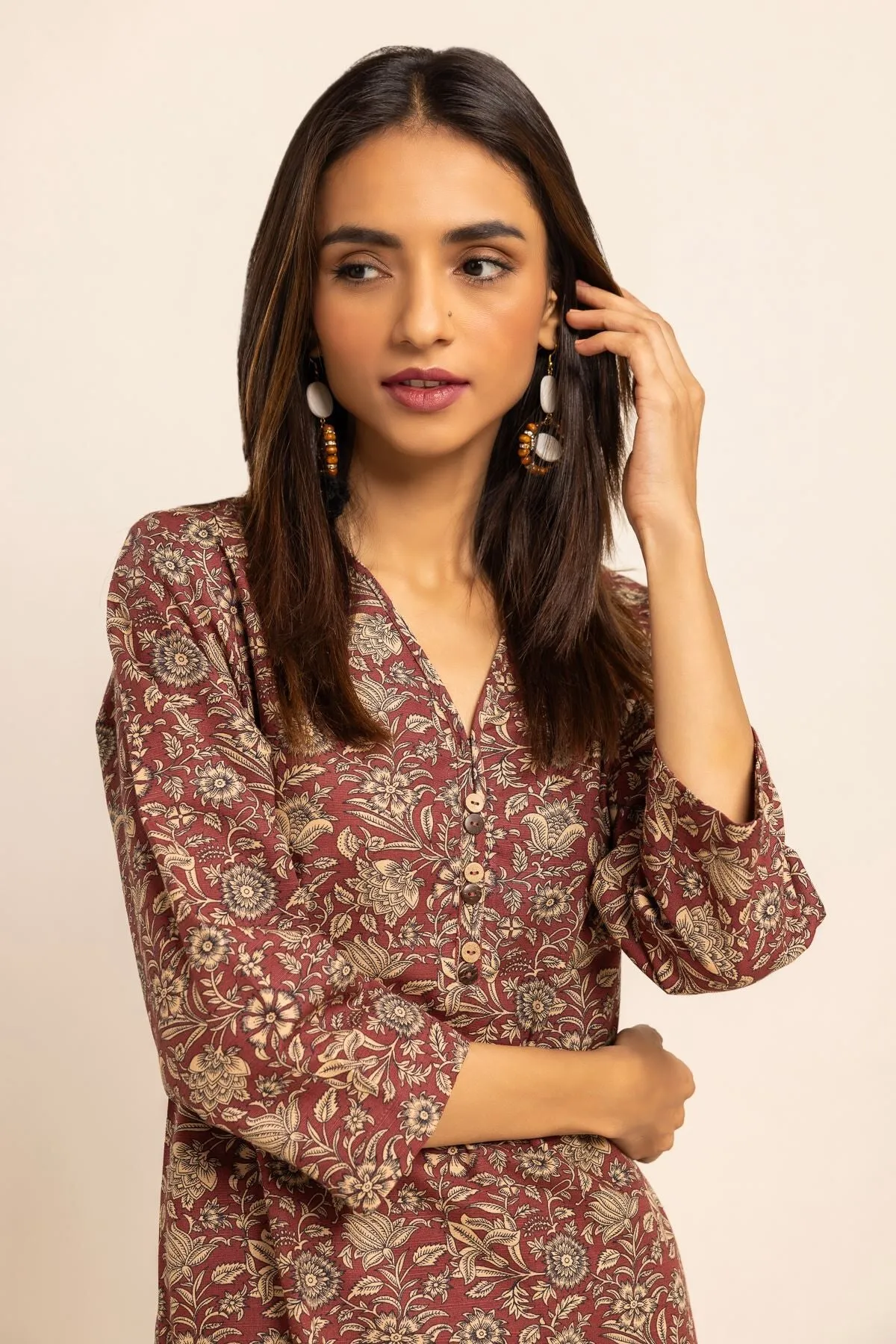 Khaadi Brown Classic Khaddar 2-Piece Suit