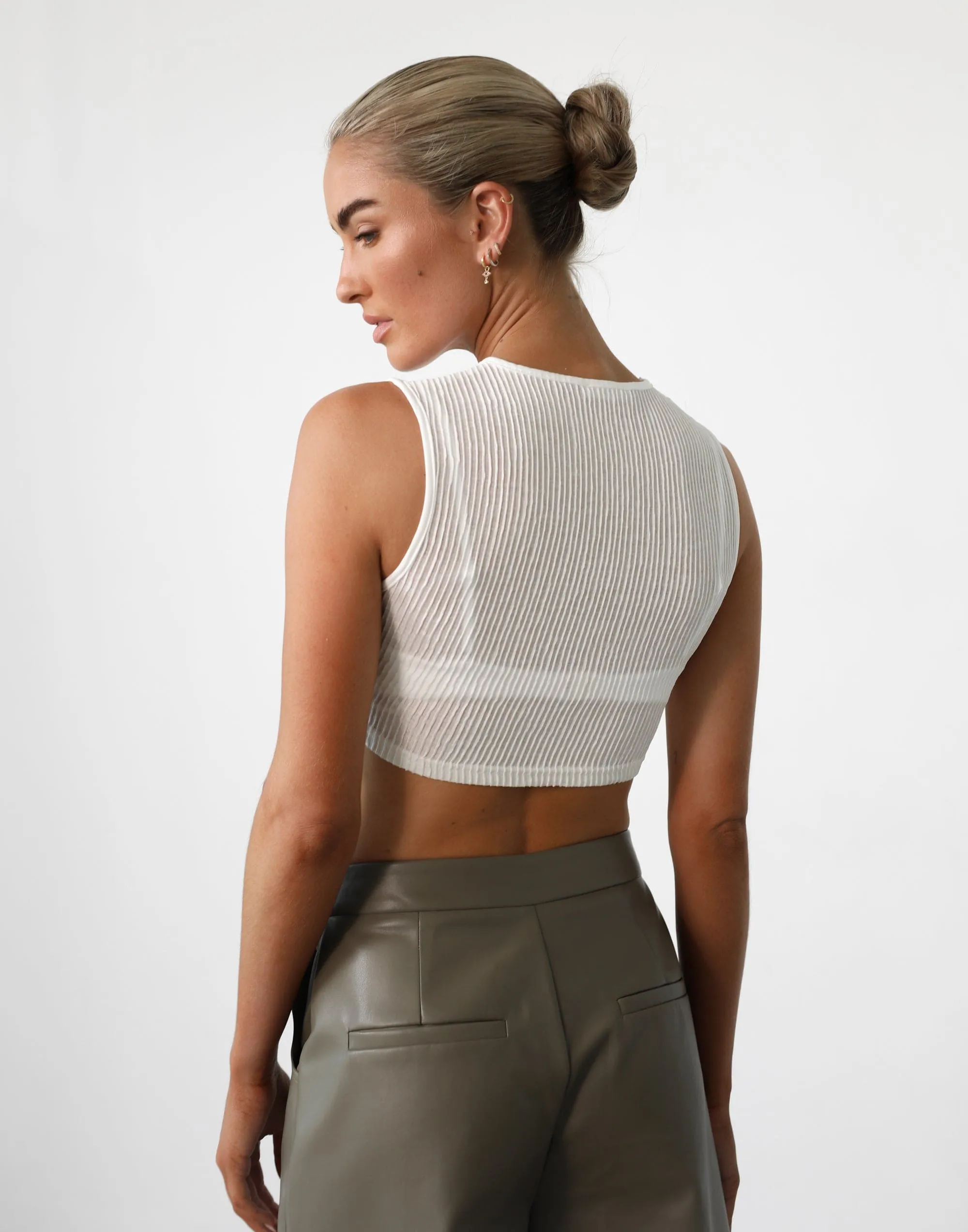 Kinetic Crop Top (White)