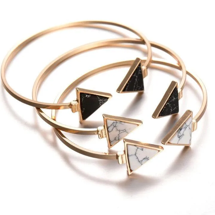 Marble Triangle Bracelet - LAST CHANCE / FINAL SALE