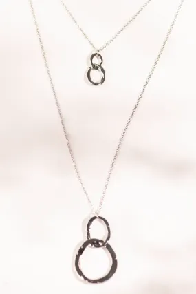 METALLIC SILVER TIER CHAIN NECKLACE