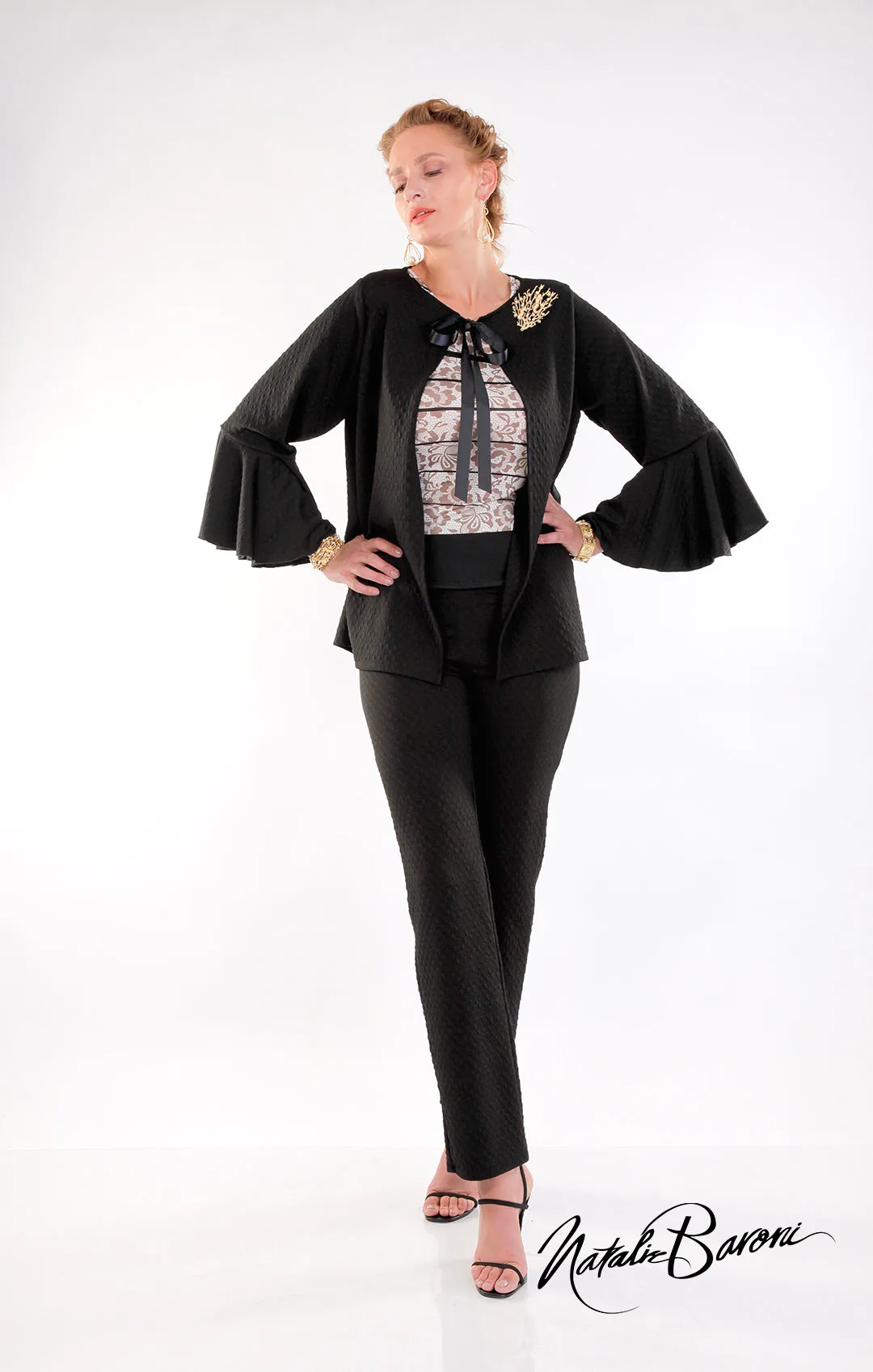 Mid Length Bell Sleeve Jacket - Amalfi