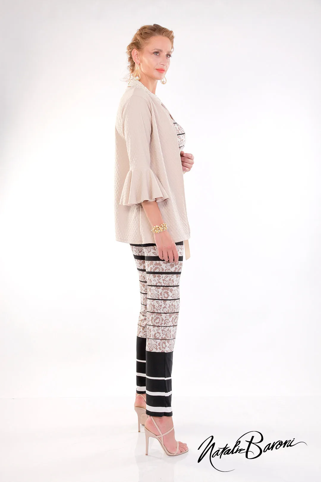 Mid Length Bell Sleeve Jacket - Amalfi