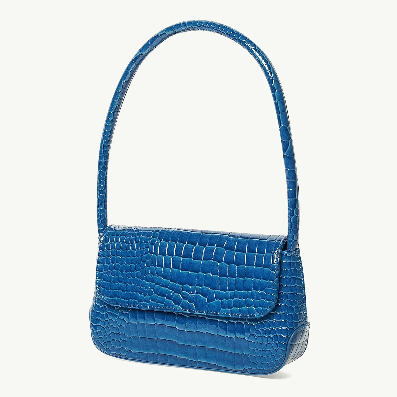 MINI CAMILLE BAG COBALT RECYCLED CROC