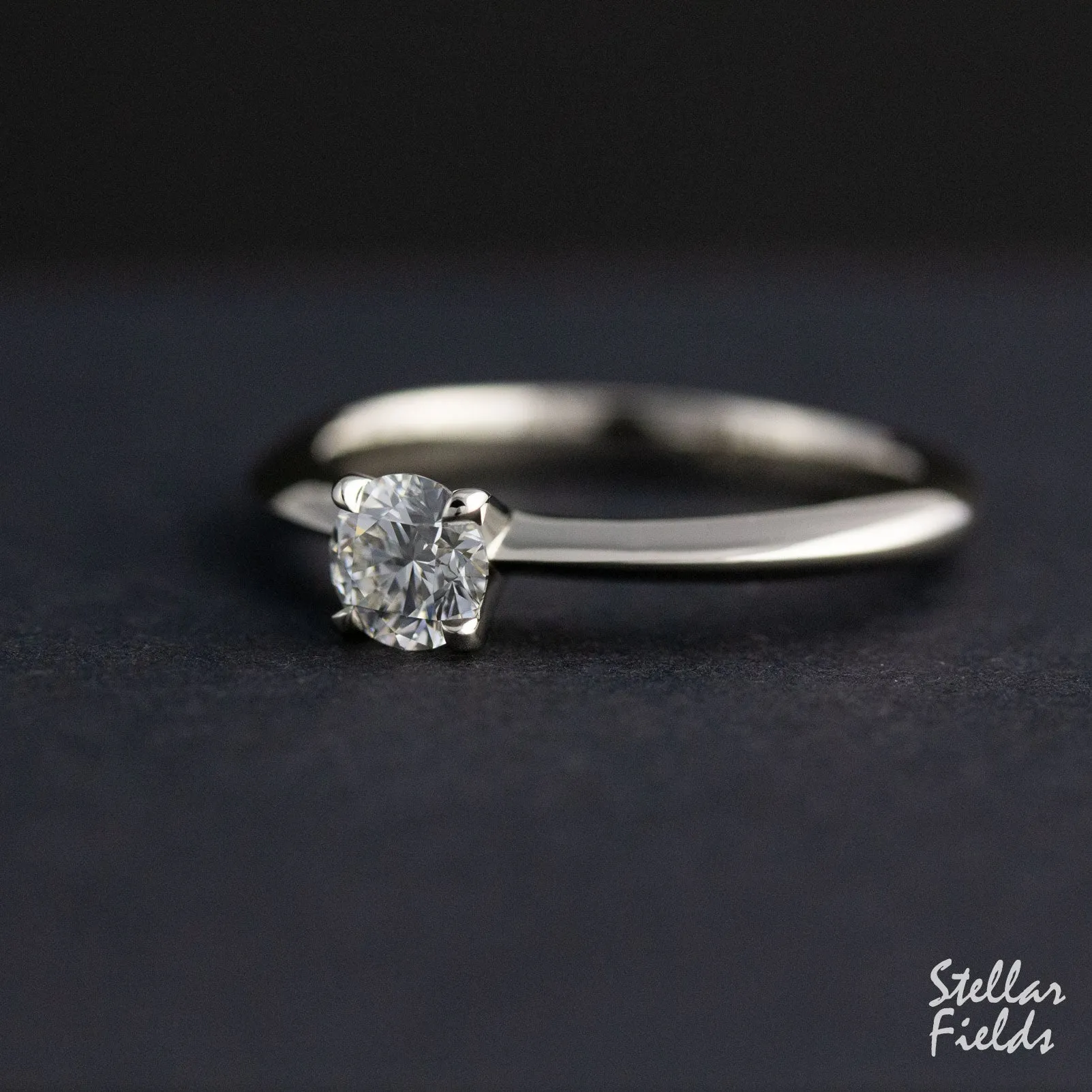 Moissanite Solitaire Prong Engagement Ring