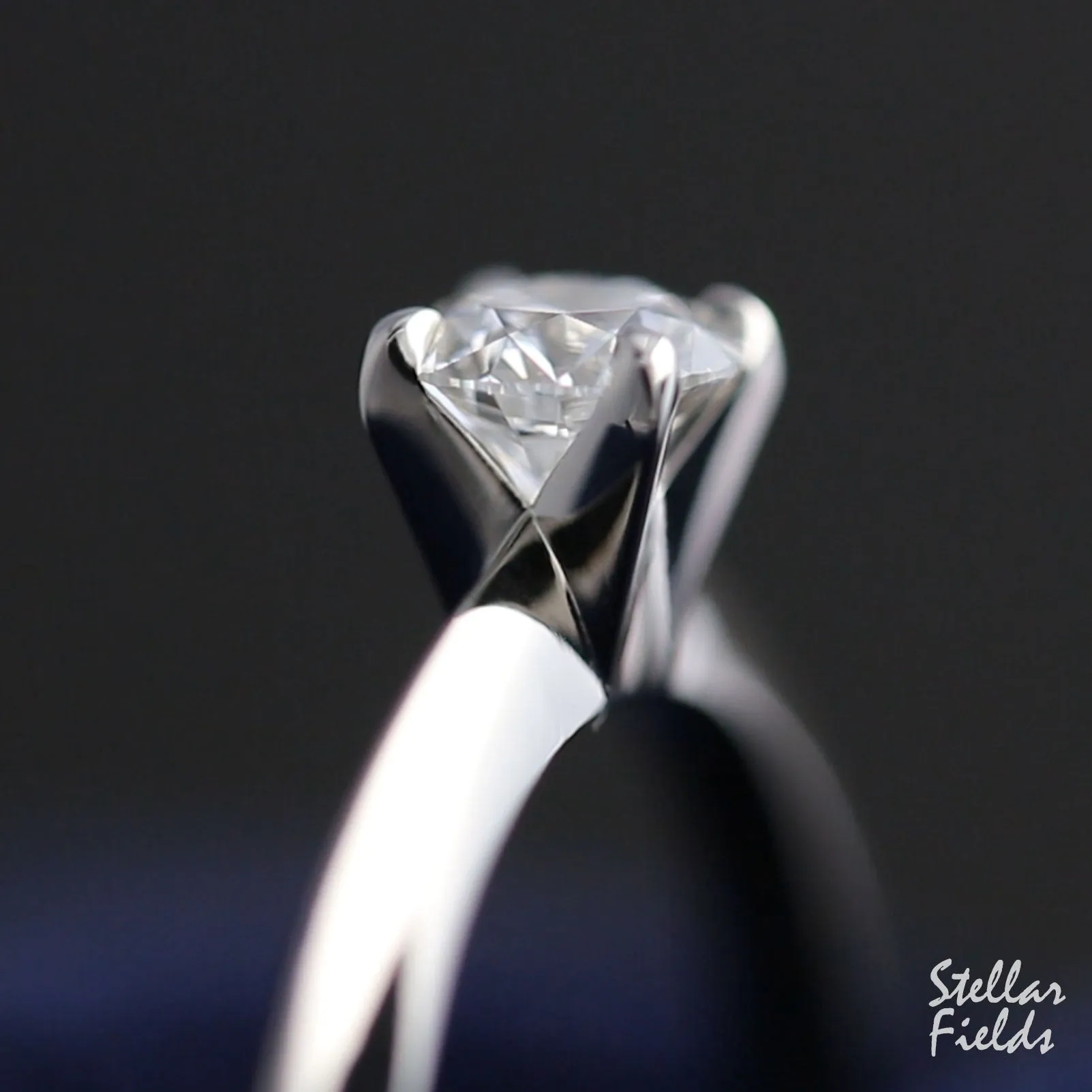 Moissanite Solitaire Prong Engagement Ring