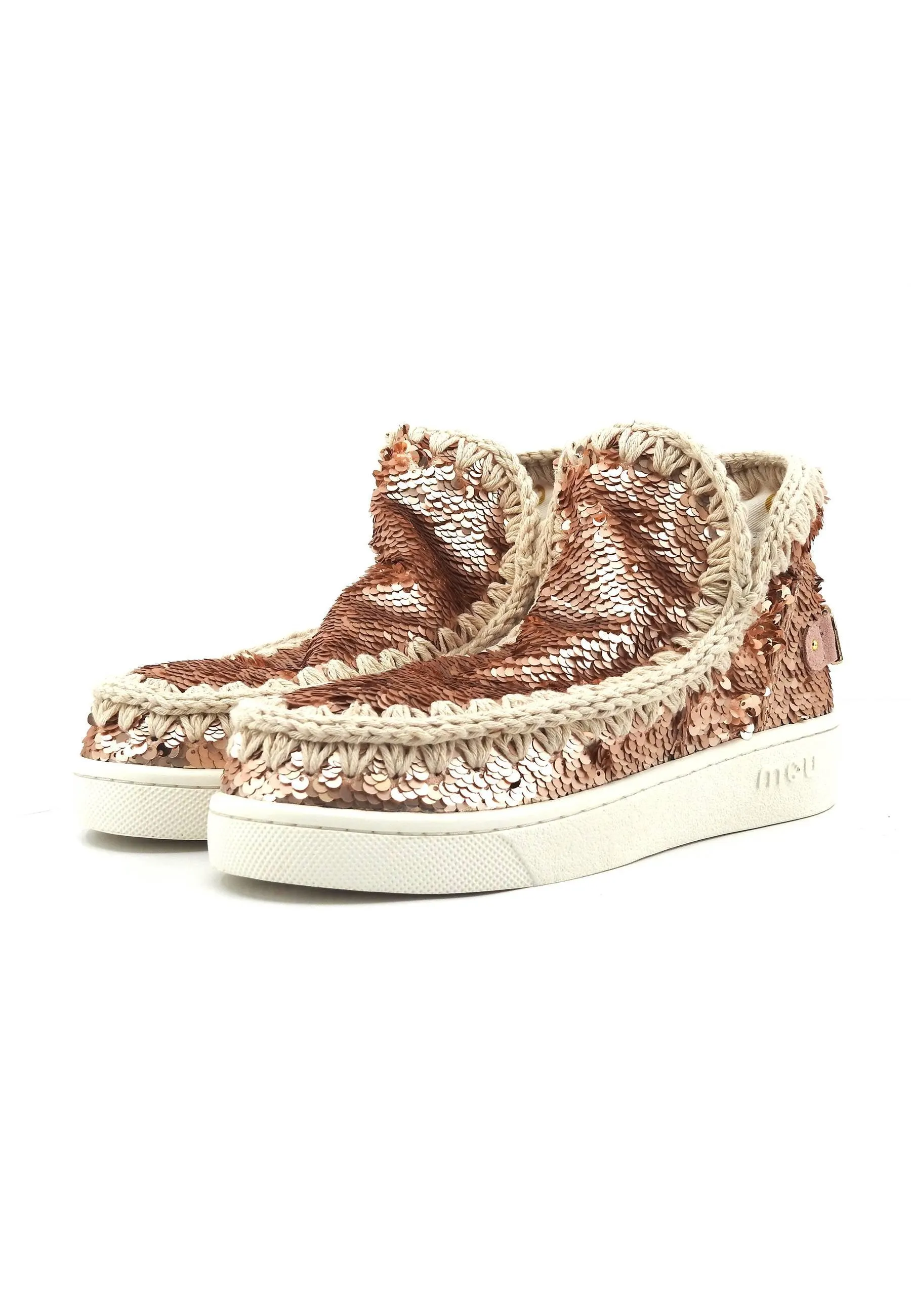 MOU Summer Eskimo Stivaletto Donna Sequins Rosegold MU.SW211001G