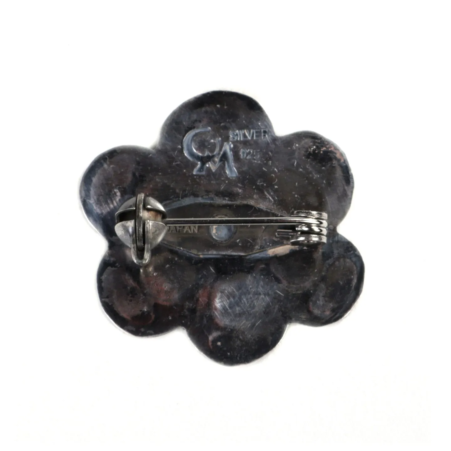 MUNQA FLOWER PIN STERLING SILVER