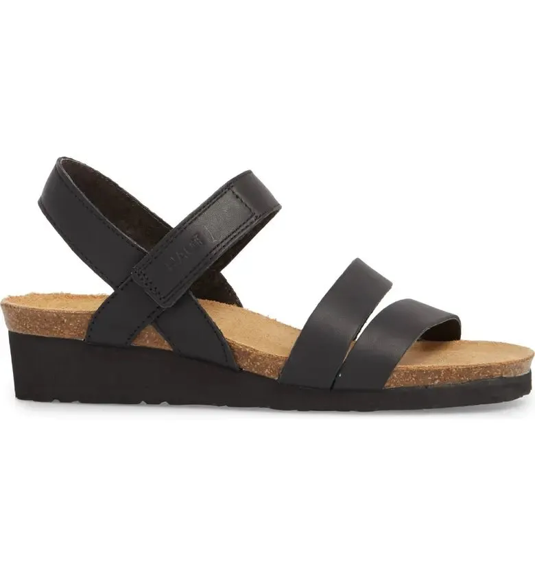 Naot Women's Kayla Sandal - Black Matte Leather