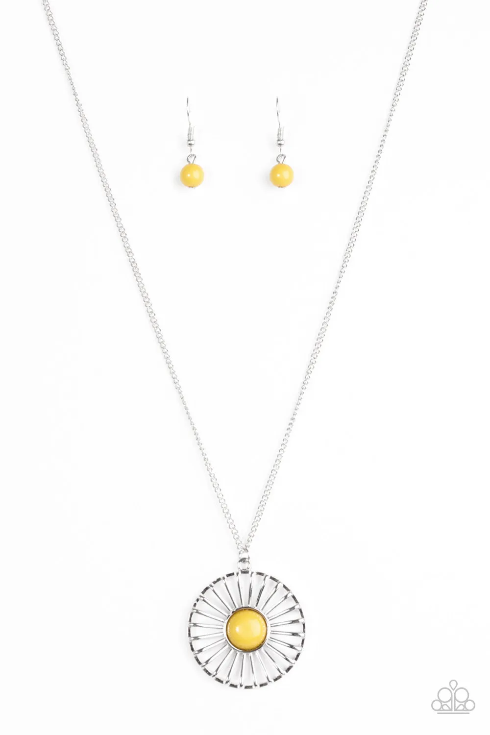 Paparazzi Accessories - She WHEEL be loved #N413 Peg - Yellow Necklace