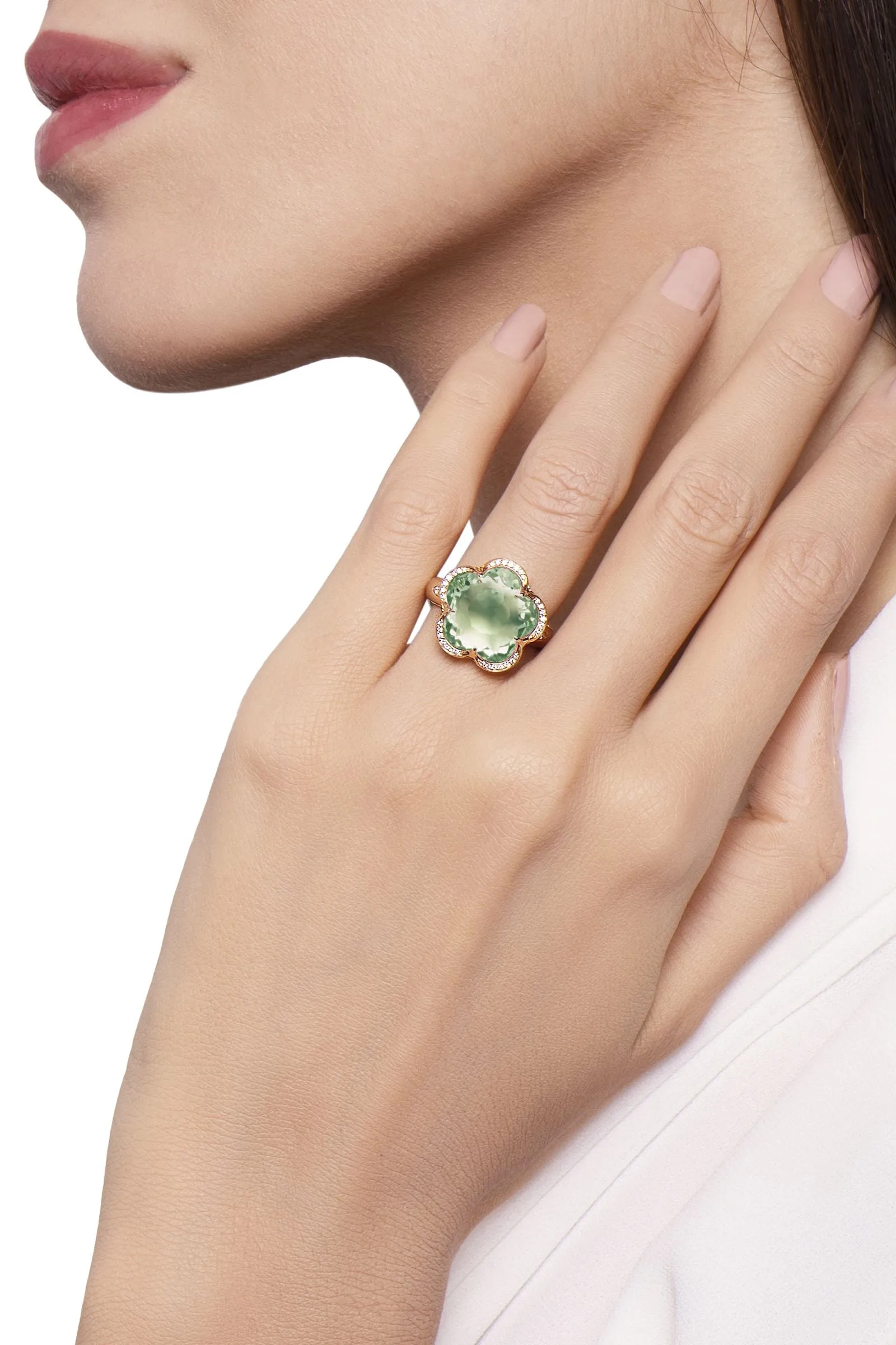 Pasquale Bruni - Bon Ton - Ring with Prasiolite and Diamonds, 18k Rose Gold