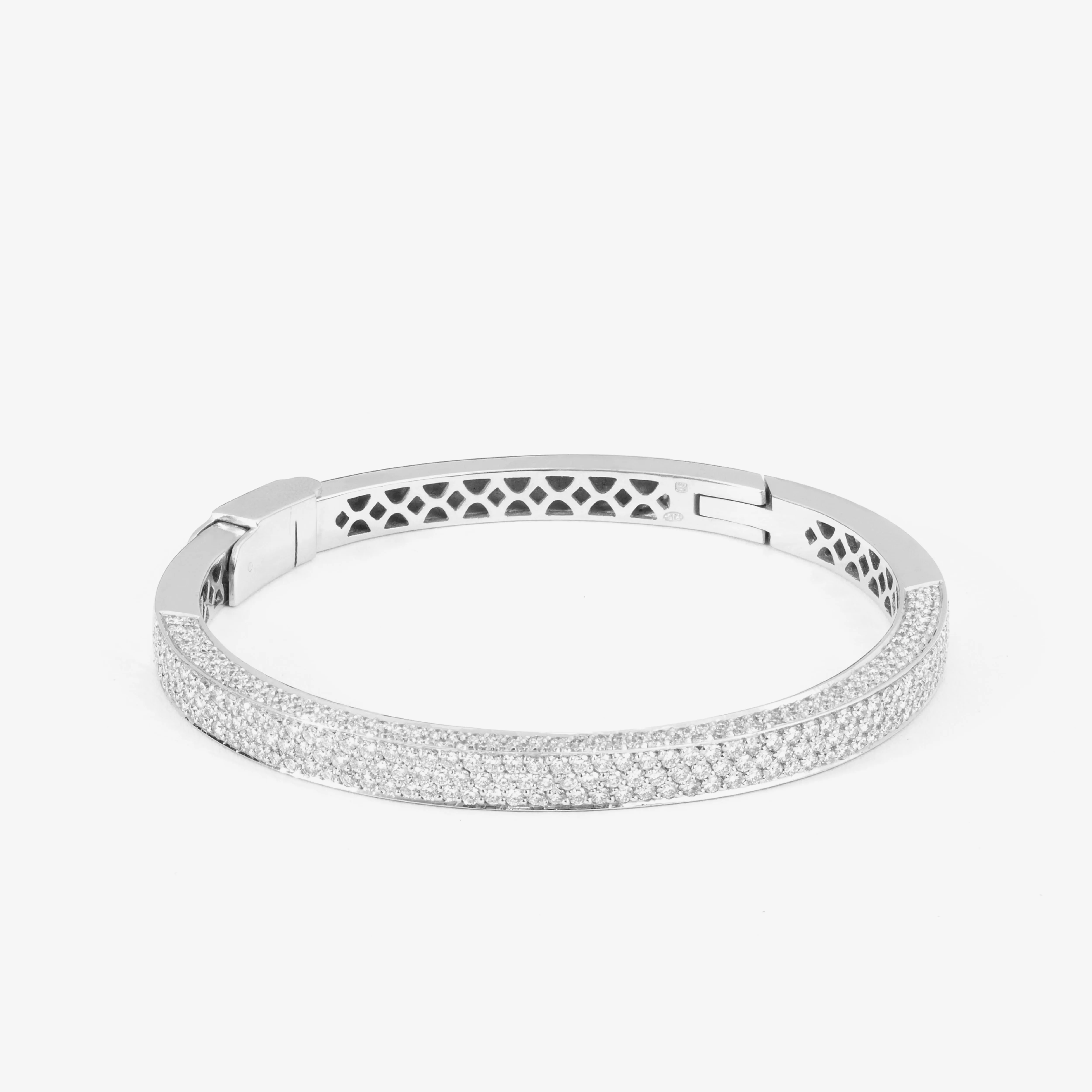 Pave Bangle 18K White Gold