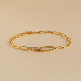 Pave Link Chain Bracelet