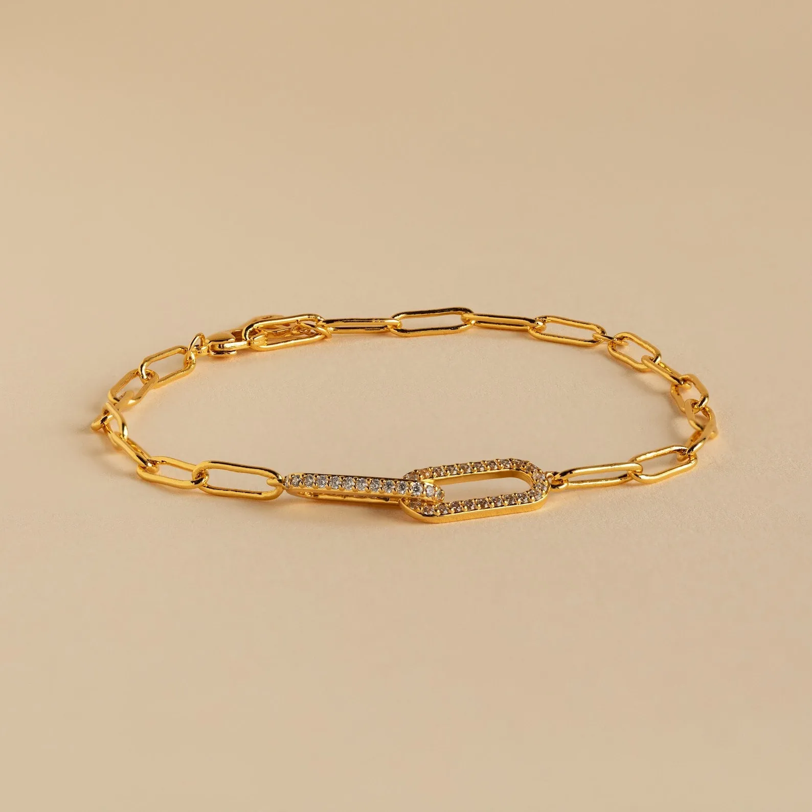 Pave Link Chain Bracelet