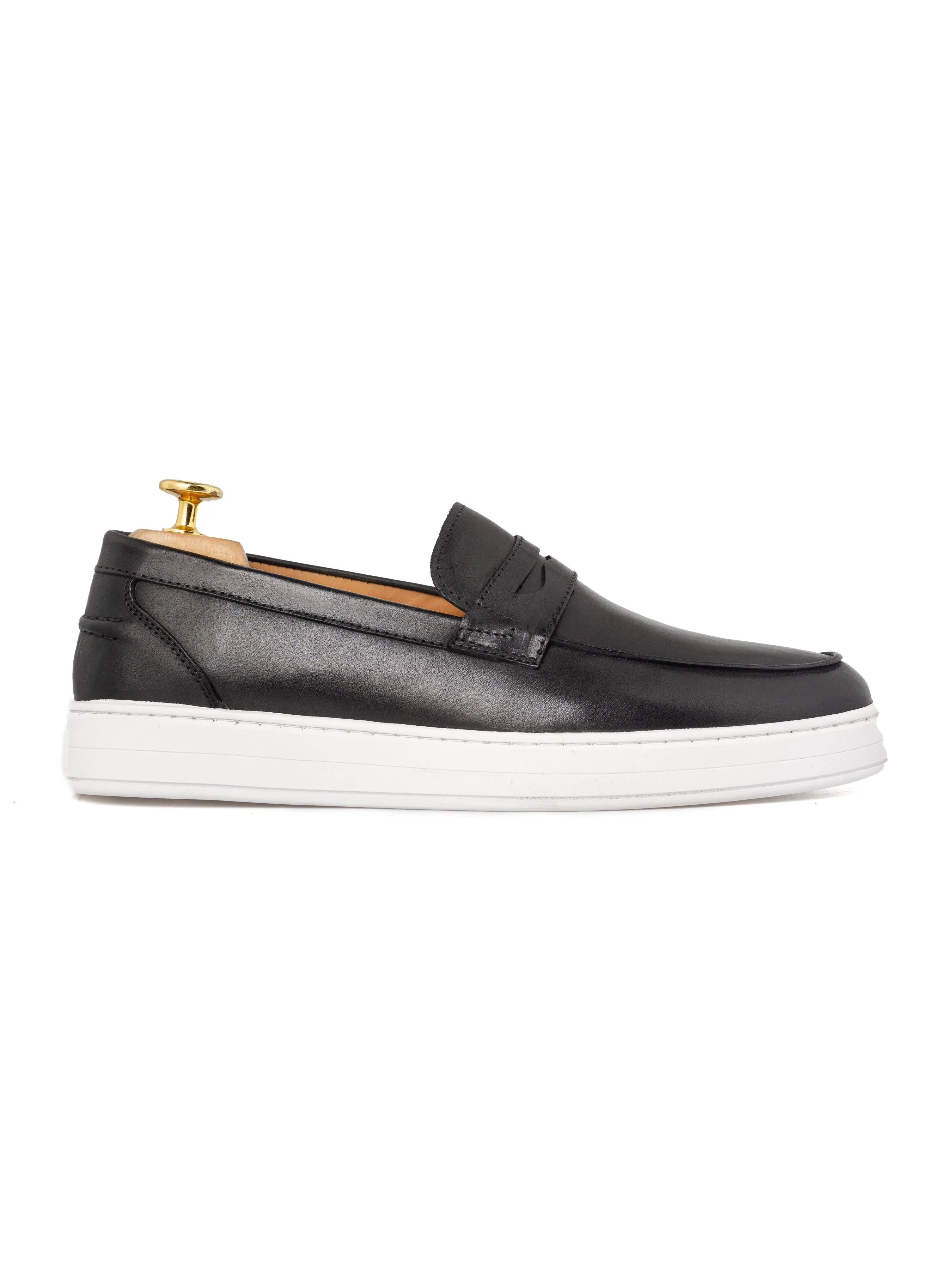 Penny Sneakers - Black Leather