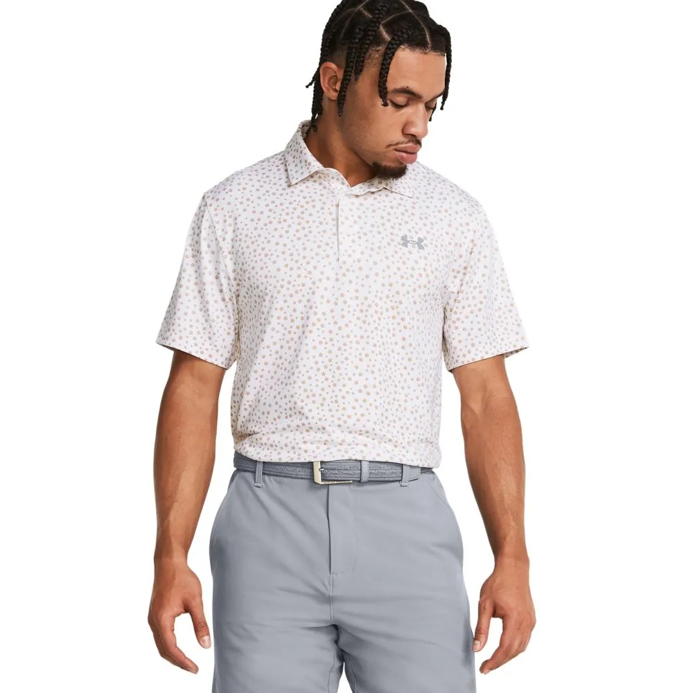 Playoff 3.0 Printed Polo White/Blue - SS24