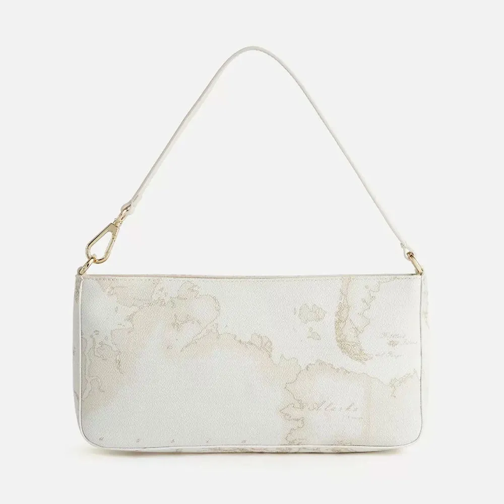 Pochette con Manichetto 1A Classe Alviero Martini linea Geo Sunrise Ring Geo White PN10