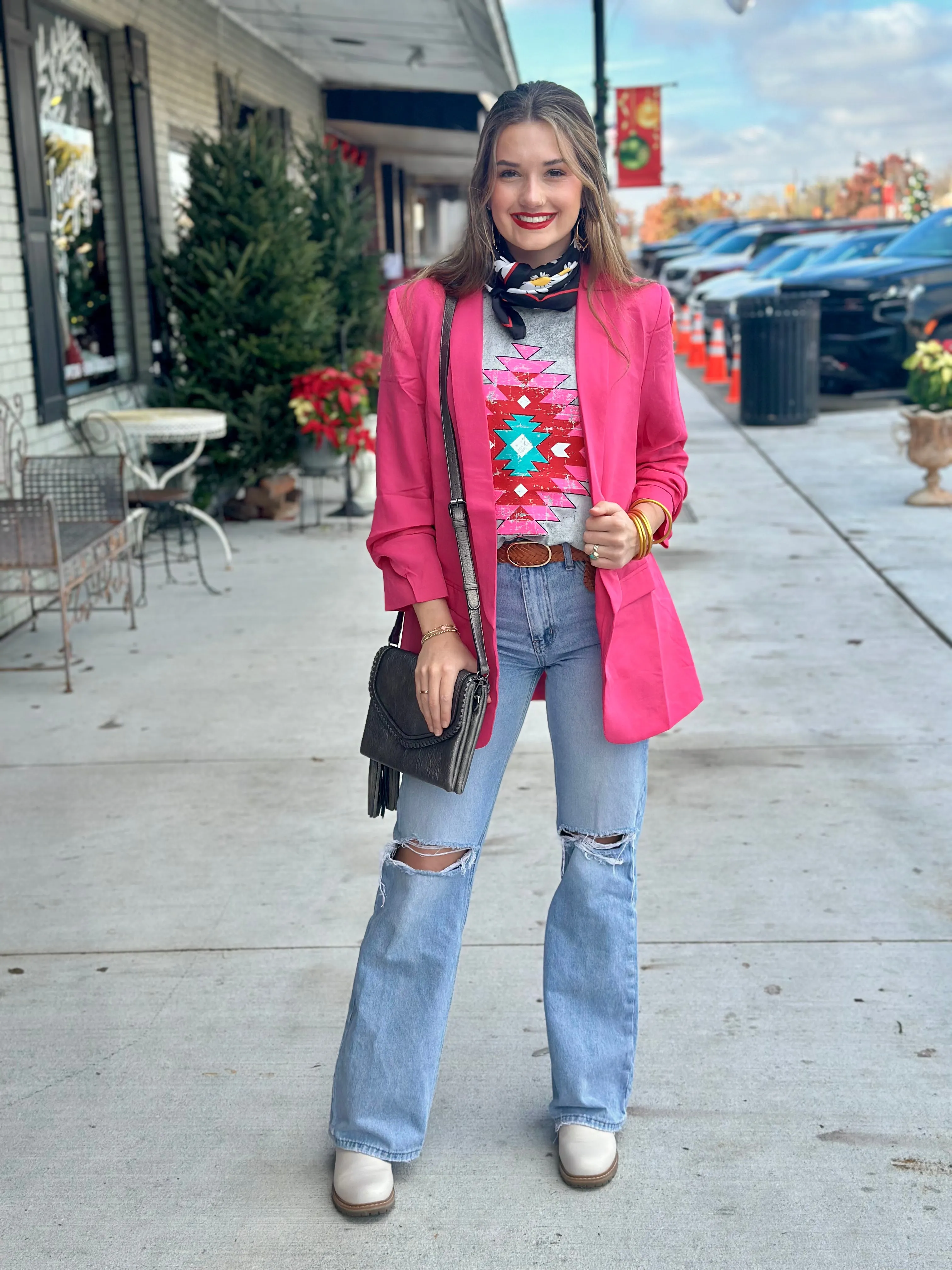 Poppin' Pink Aztec Tee