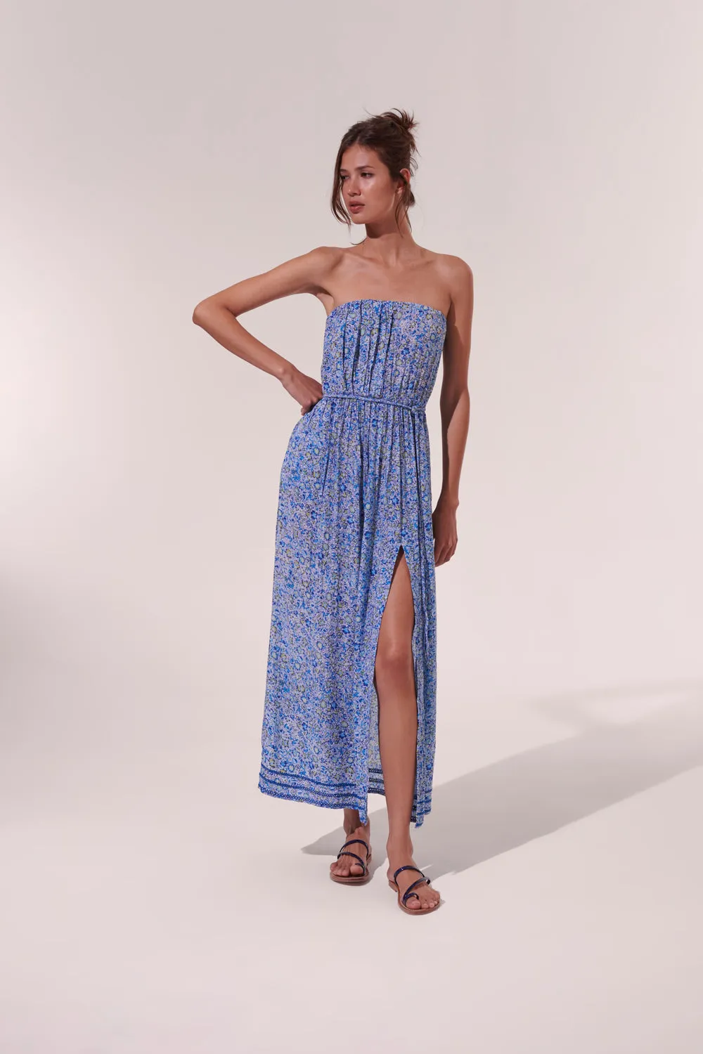 Poupette St Barth - Long Dress Mara - Blue Mayflower