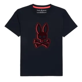 Psycho Bunny Kids Sacramento Flocking Navy T-Shirt_ B0u619a2pc-410