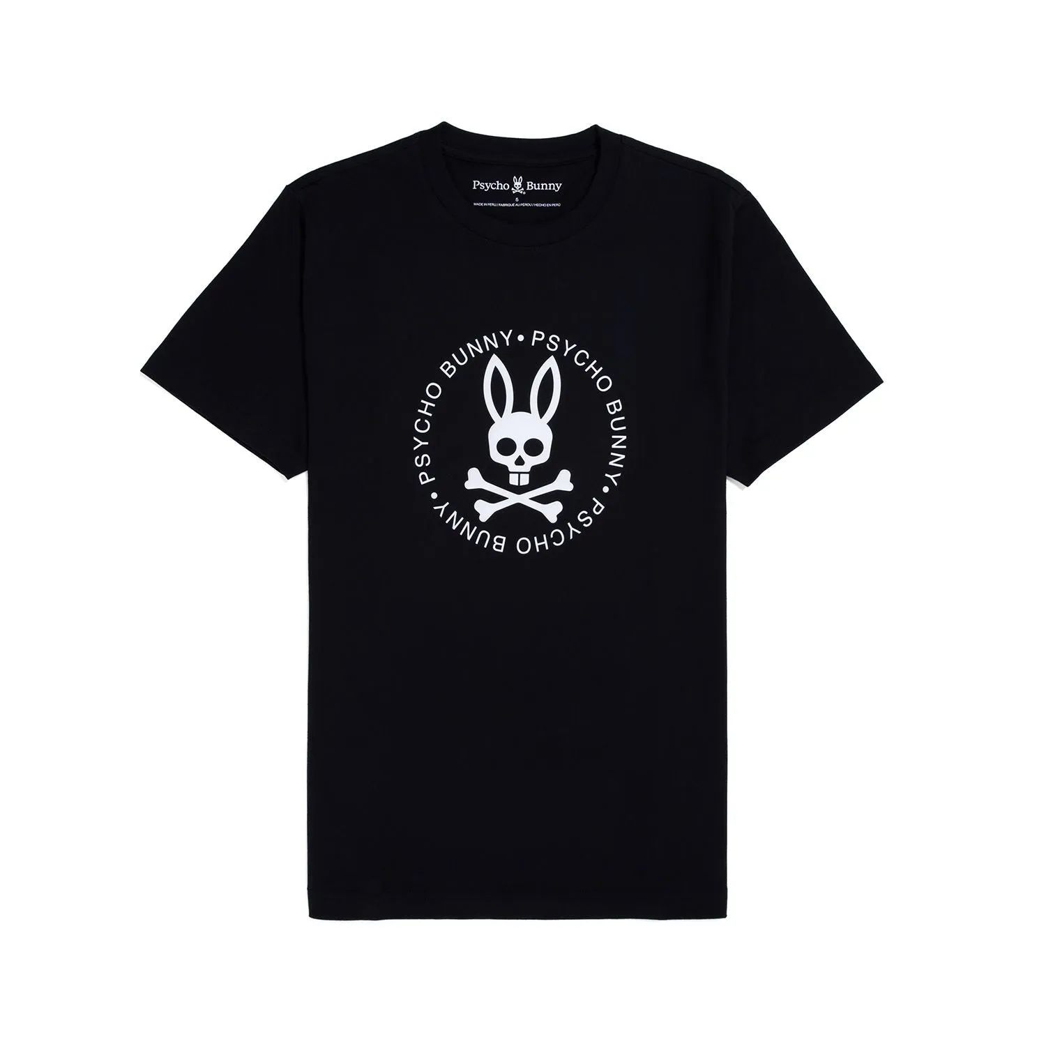 Psycho Bunny Mens Bradley High Density Graphic Tee - Black