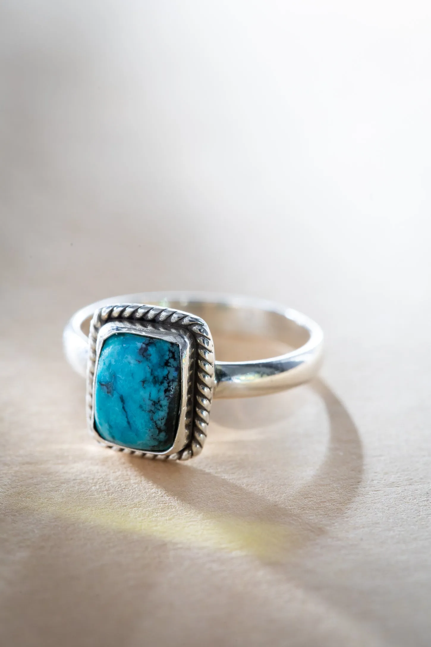 Rectangle Gemstone Ring