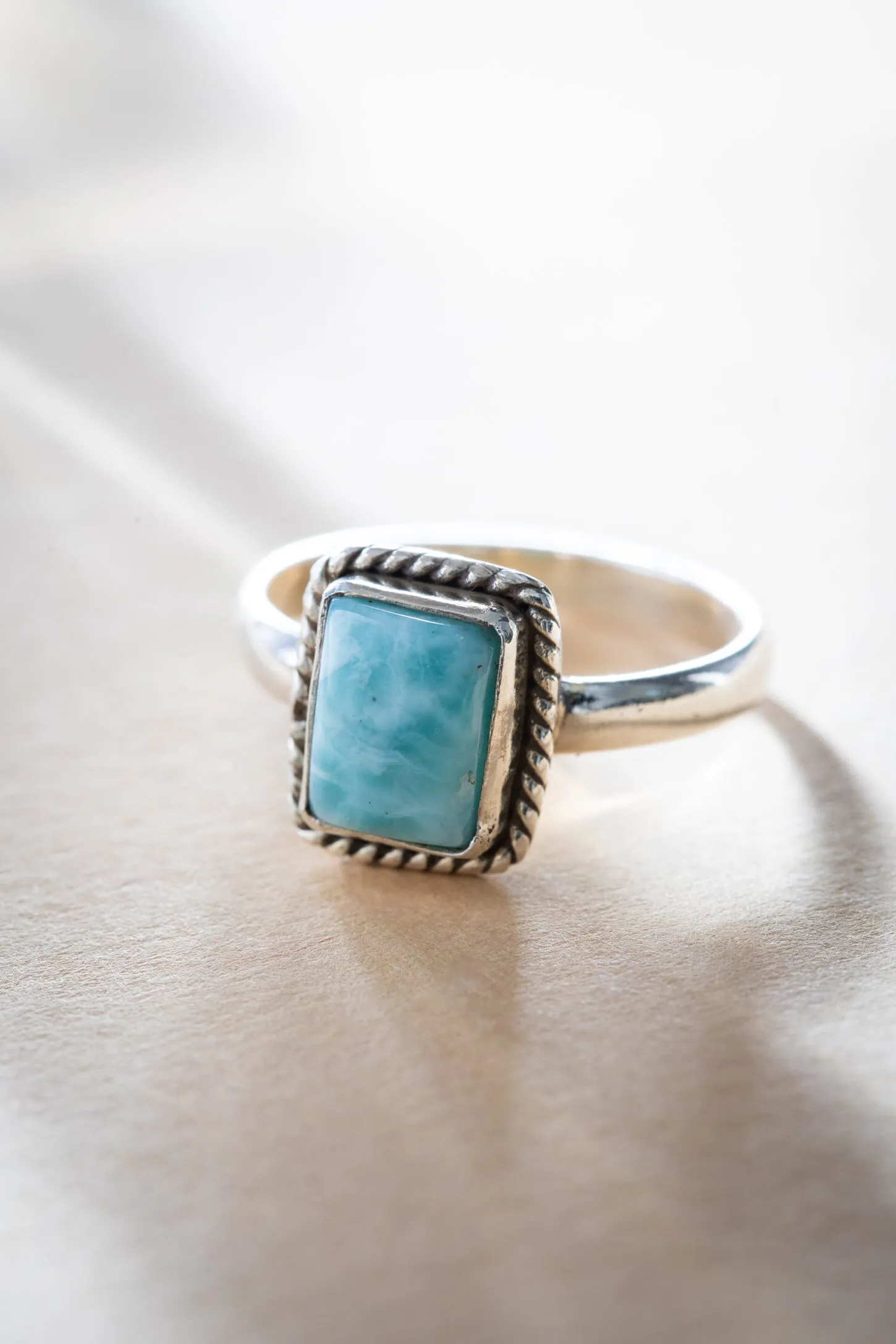 Rectangle Gemstone Ring