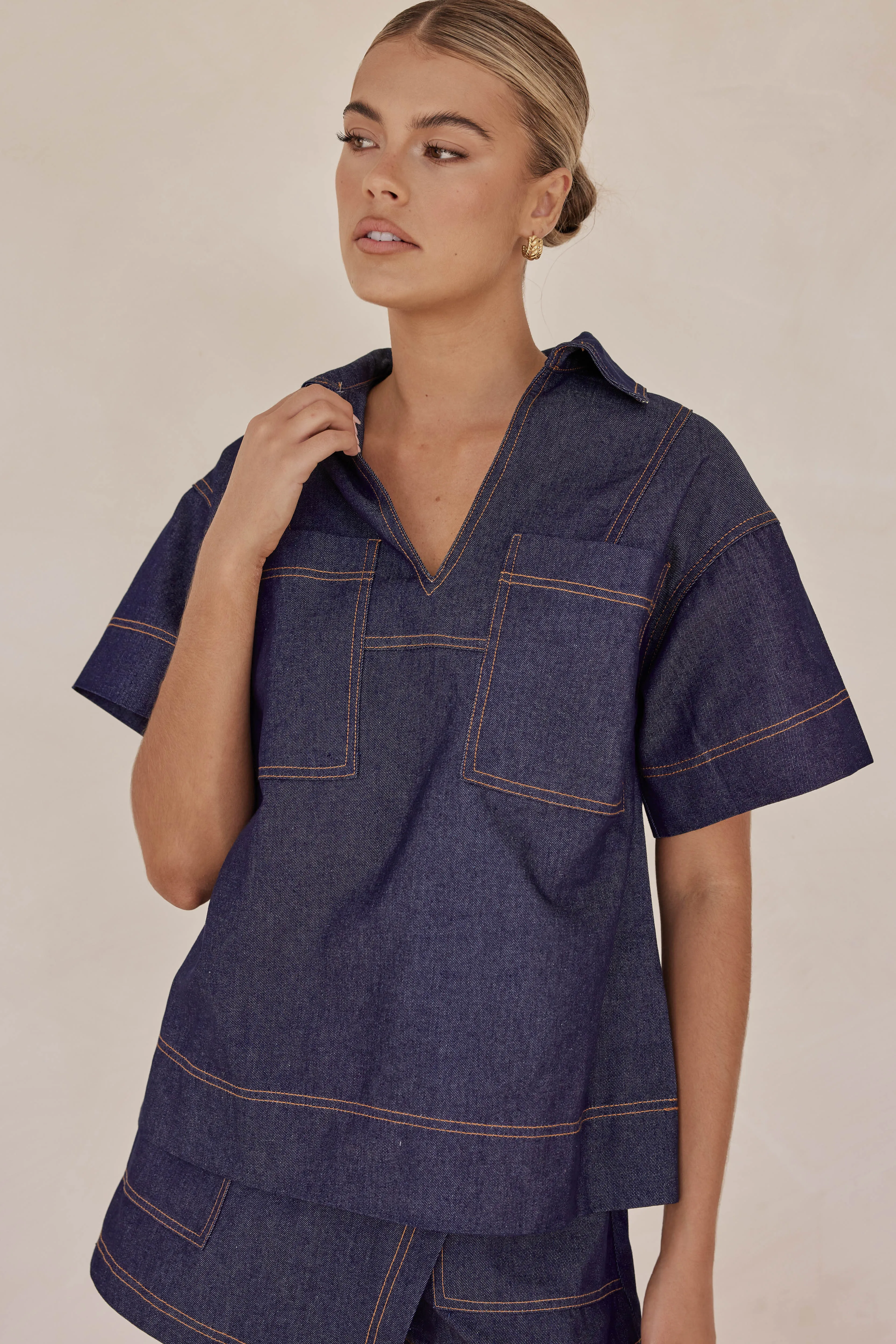 Reece Denim Shirt (Blue)