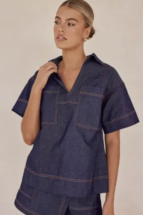 Reece Denim Shirt (Blue)