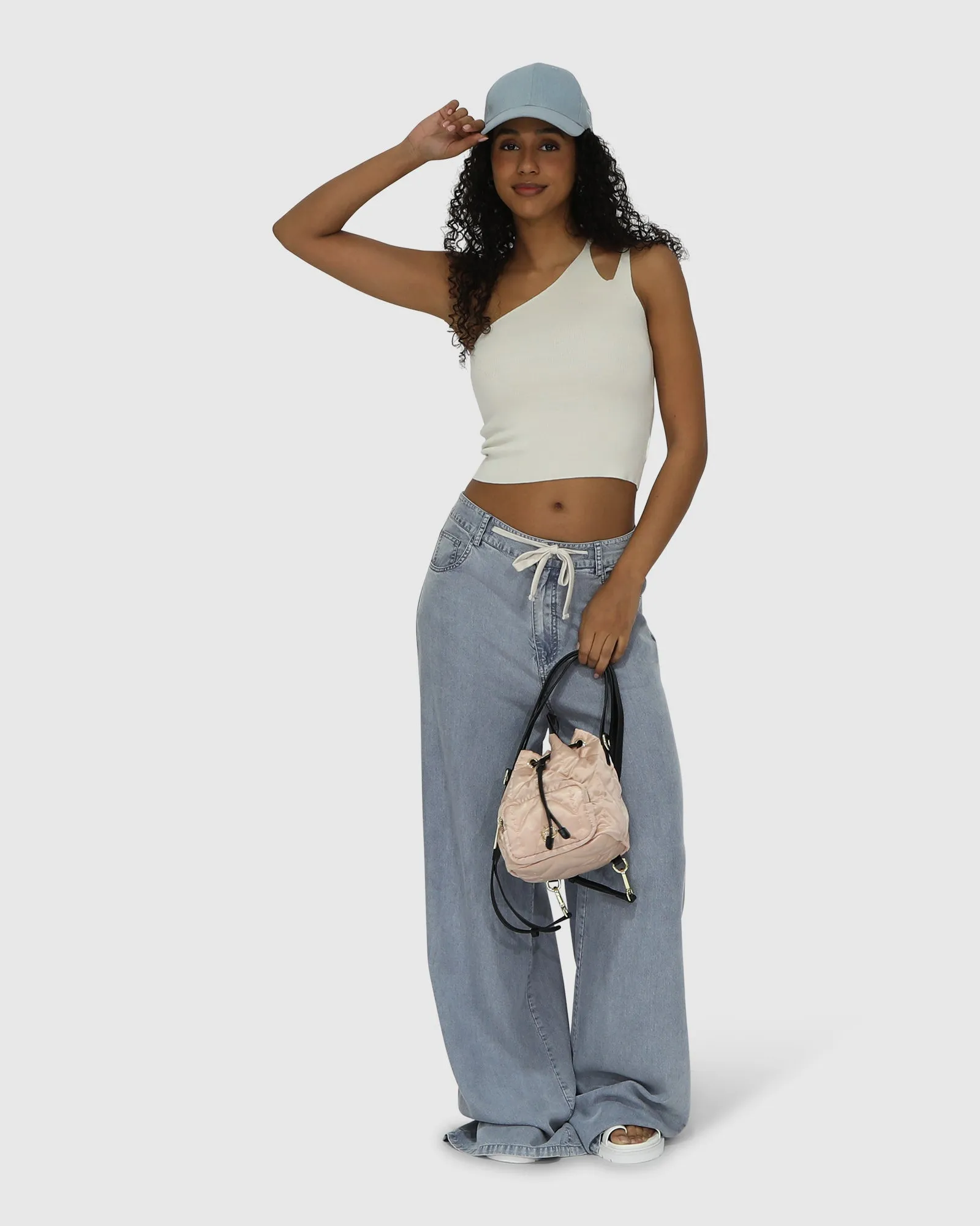 Set On You Wide Leg Pant - Stonewash