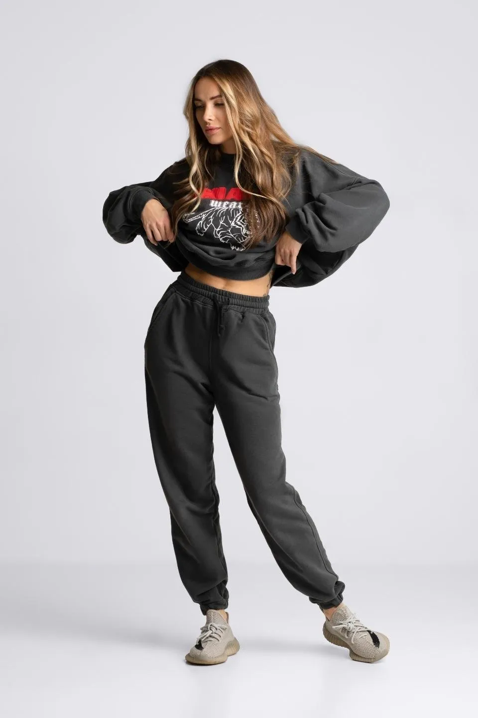 Spodnie dresowe joggery UNISEX - grafit