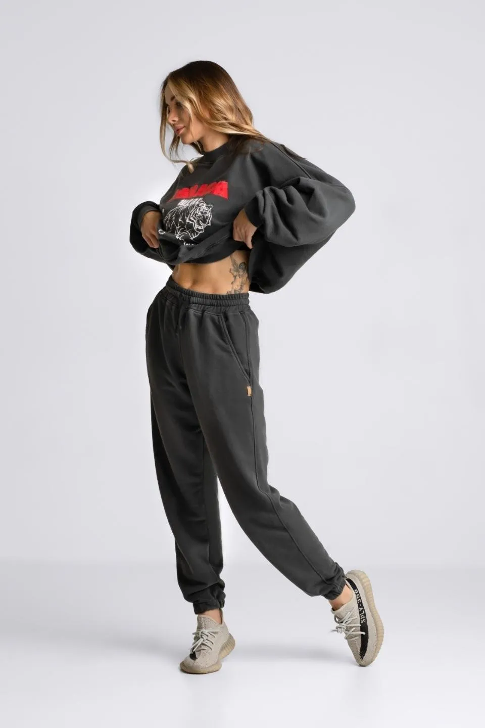 Spodnie dresowe joggery UNISEX - grafit