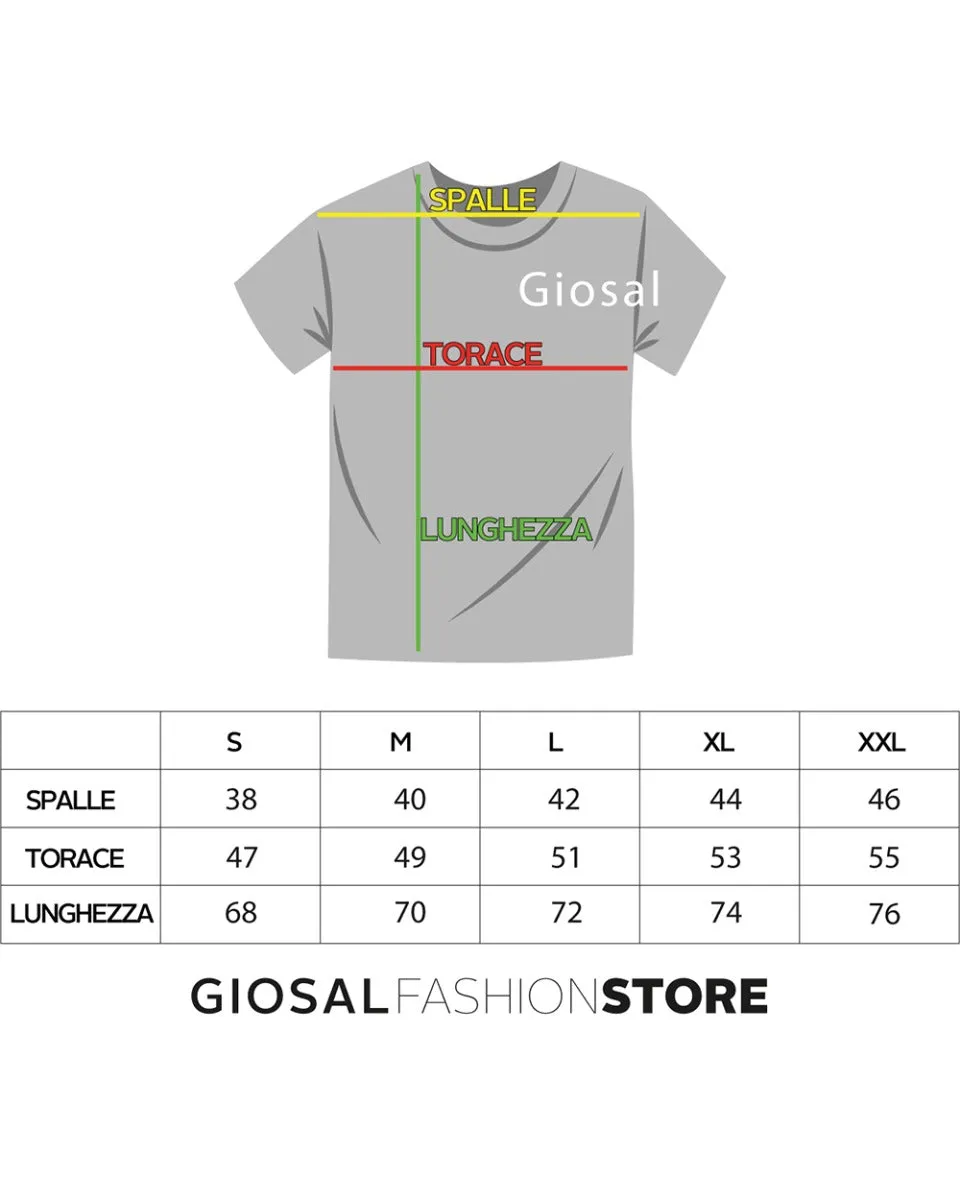 T-shirt Uomo Polo Tinta Unita Nero Manica Corta Colletto Bottoncini Basic Casual GIOSAL-TS2971A