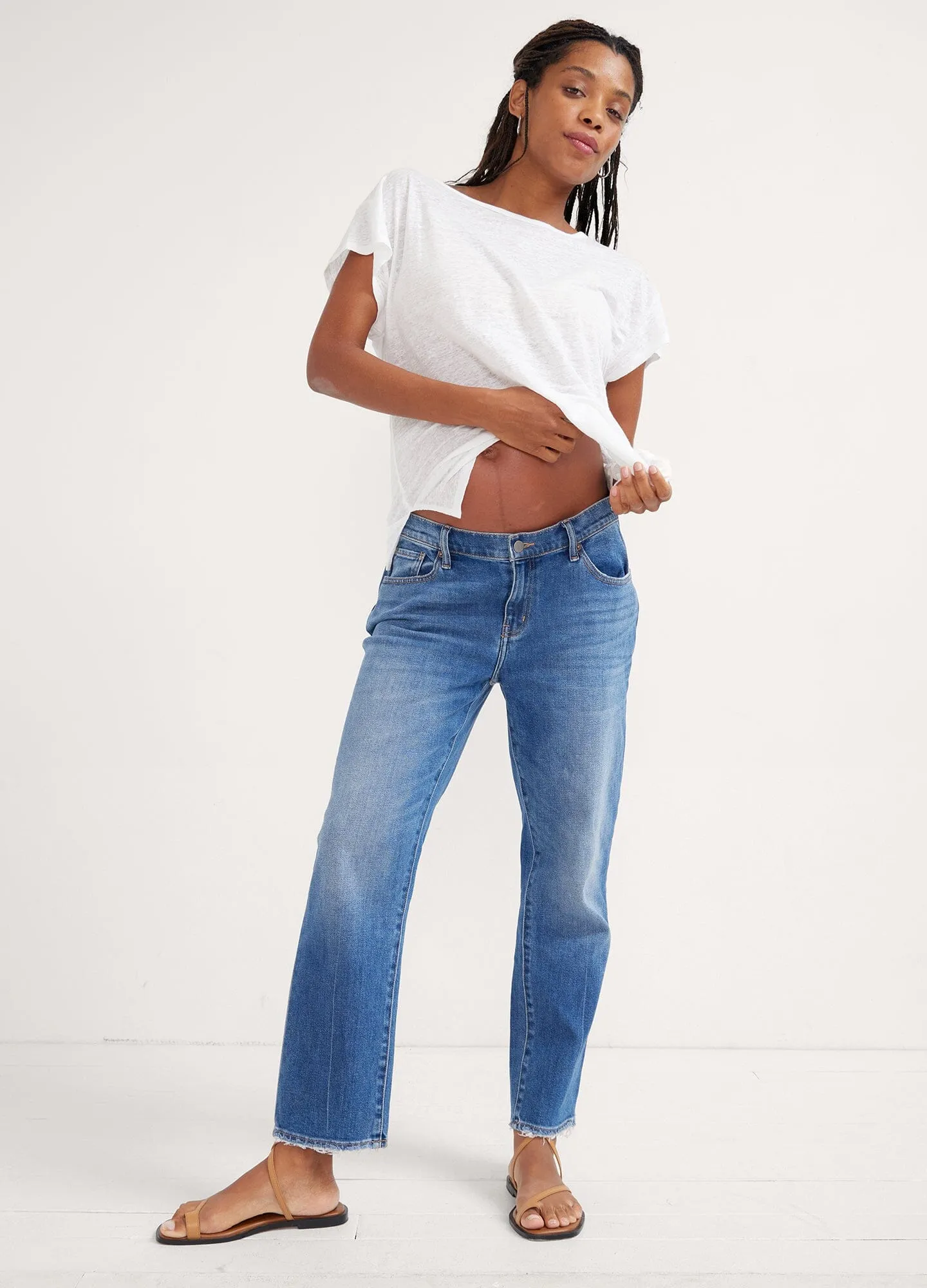 The Crop Maternity Jean