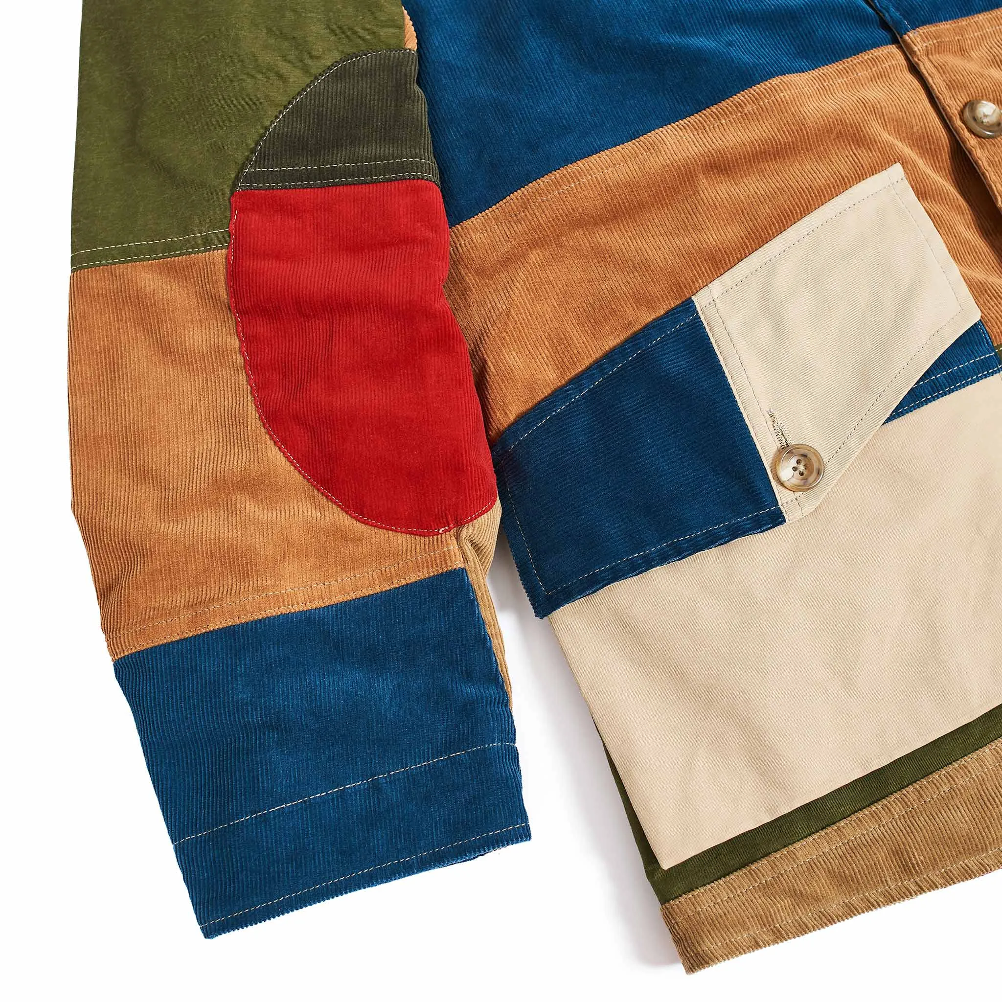 The Real McCoy's MJ21015 Multicolour Corduroy Hunting Coat Tricolour