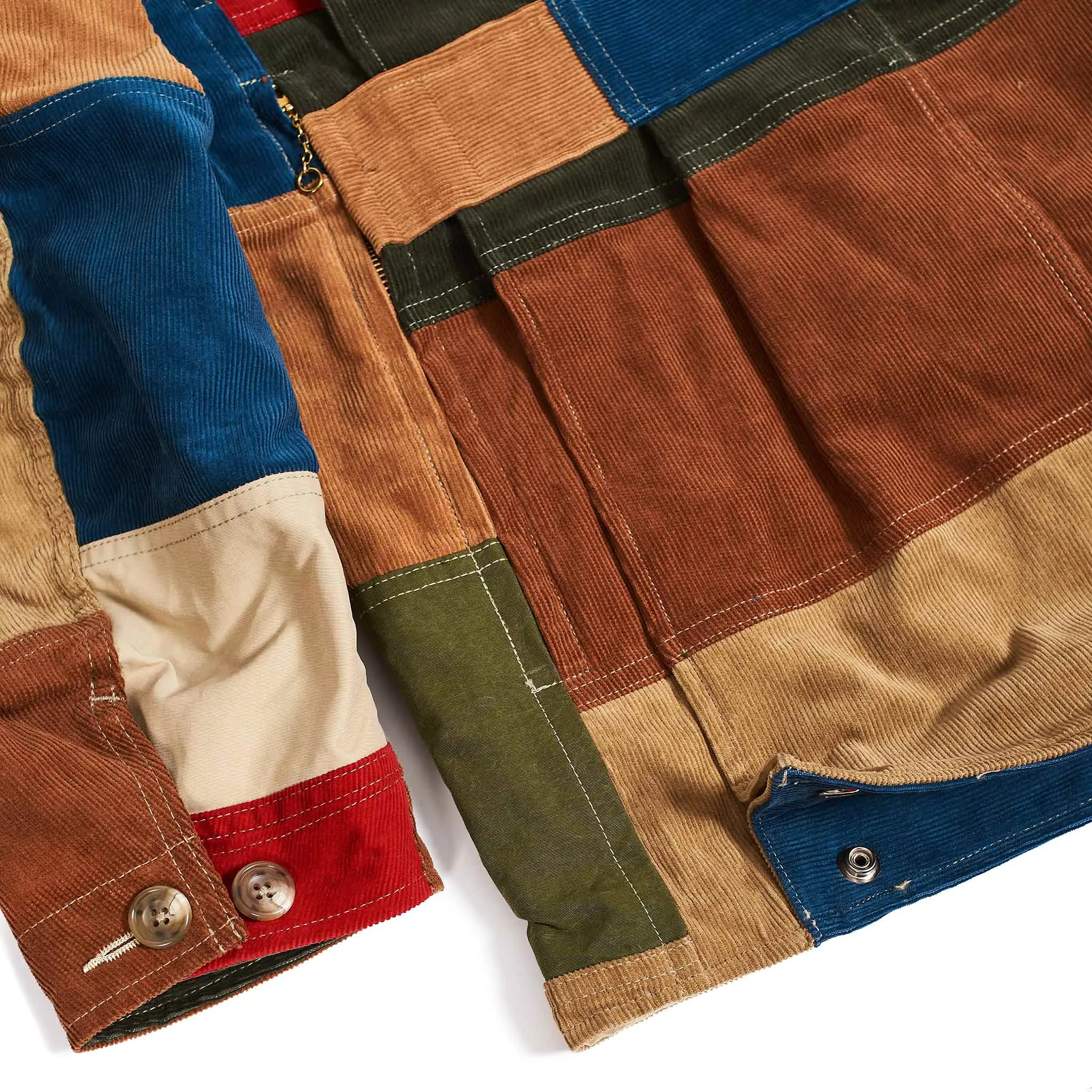 The Real McCoy's MJ21015 Multicolour Corduroy Hunting Coat Tricolour