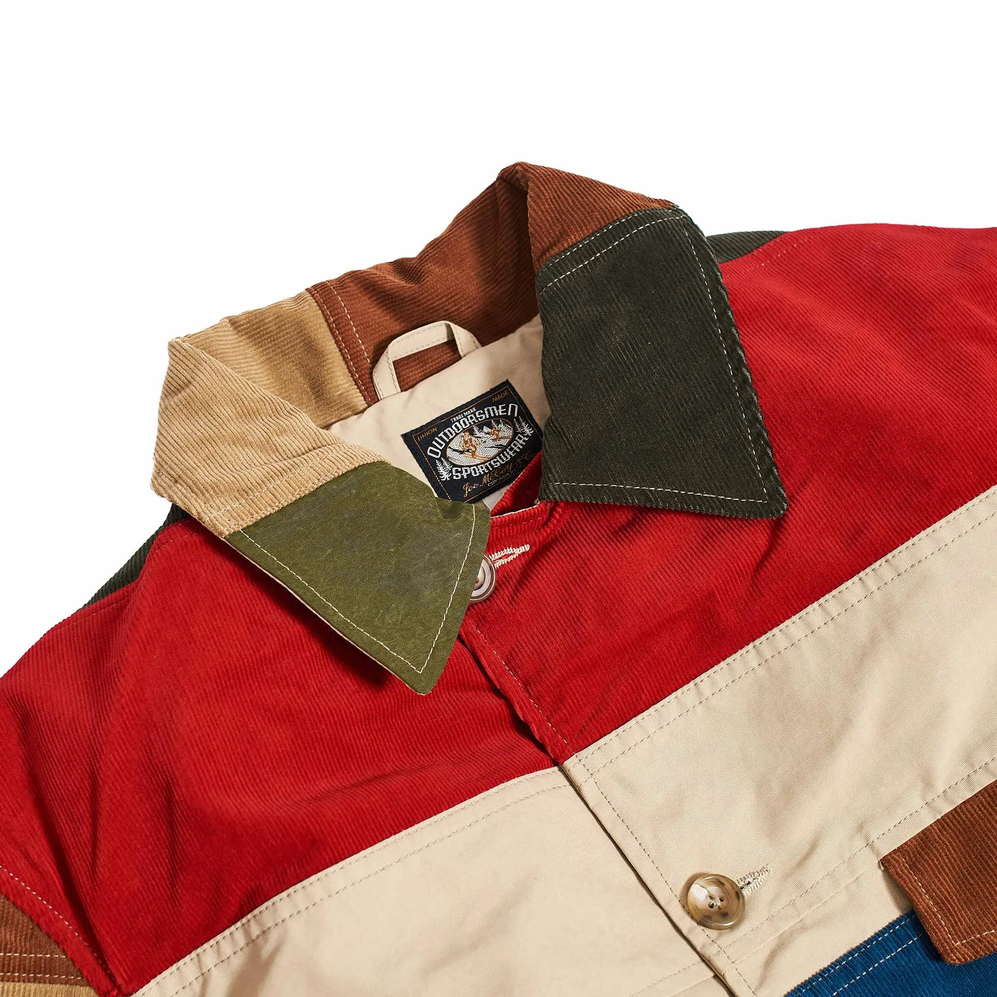 The Real McCoy's MJ21015 Multicolour Corduroy Hunting Coat Tricolour