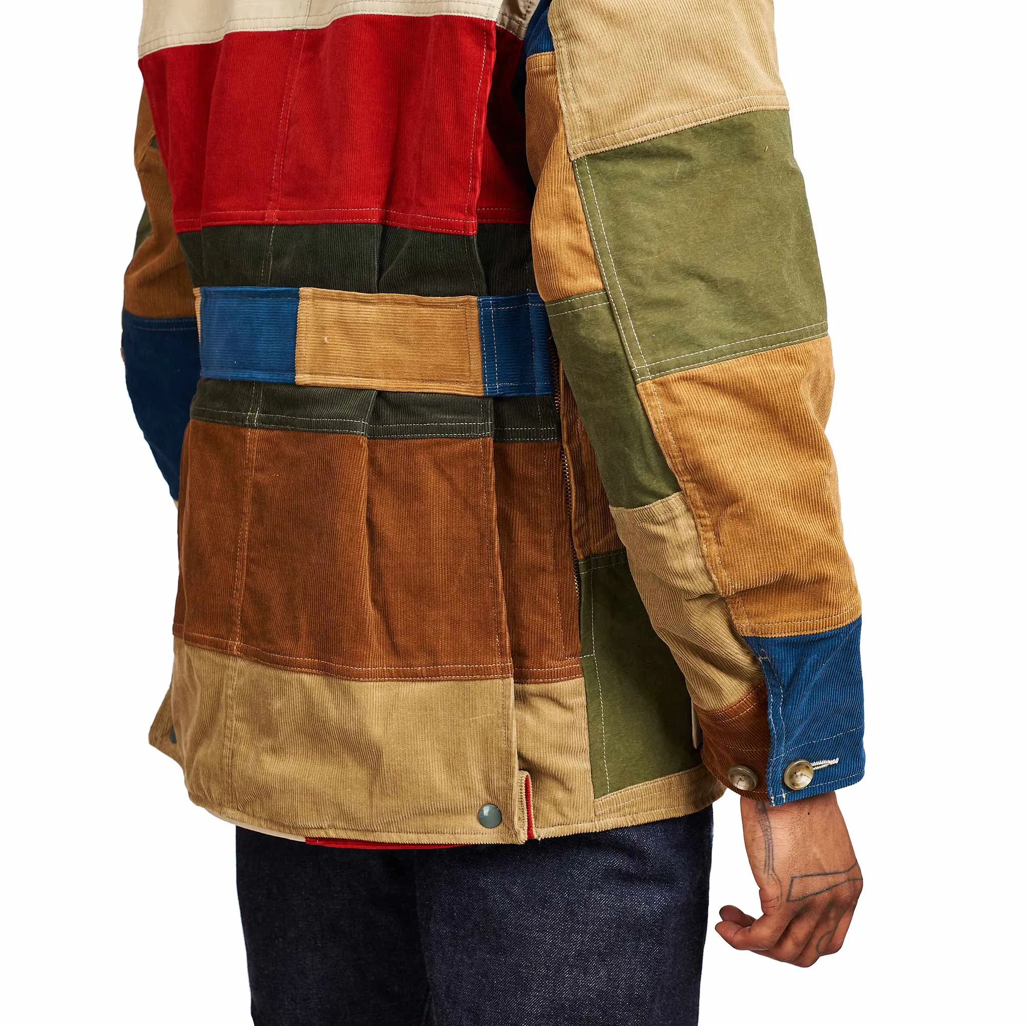 The Real McCoy's MJ21015 Multicolour Corduroy Hunting Coat Tricolour