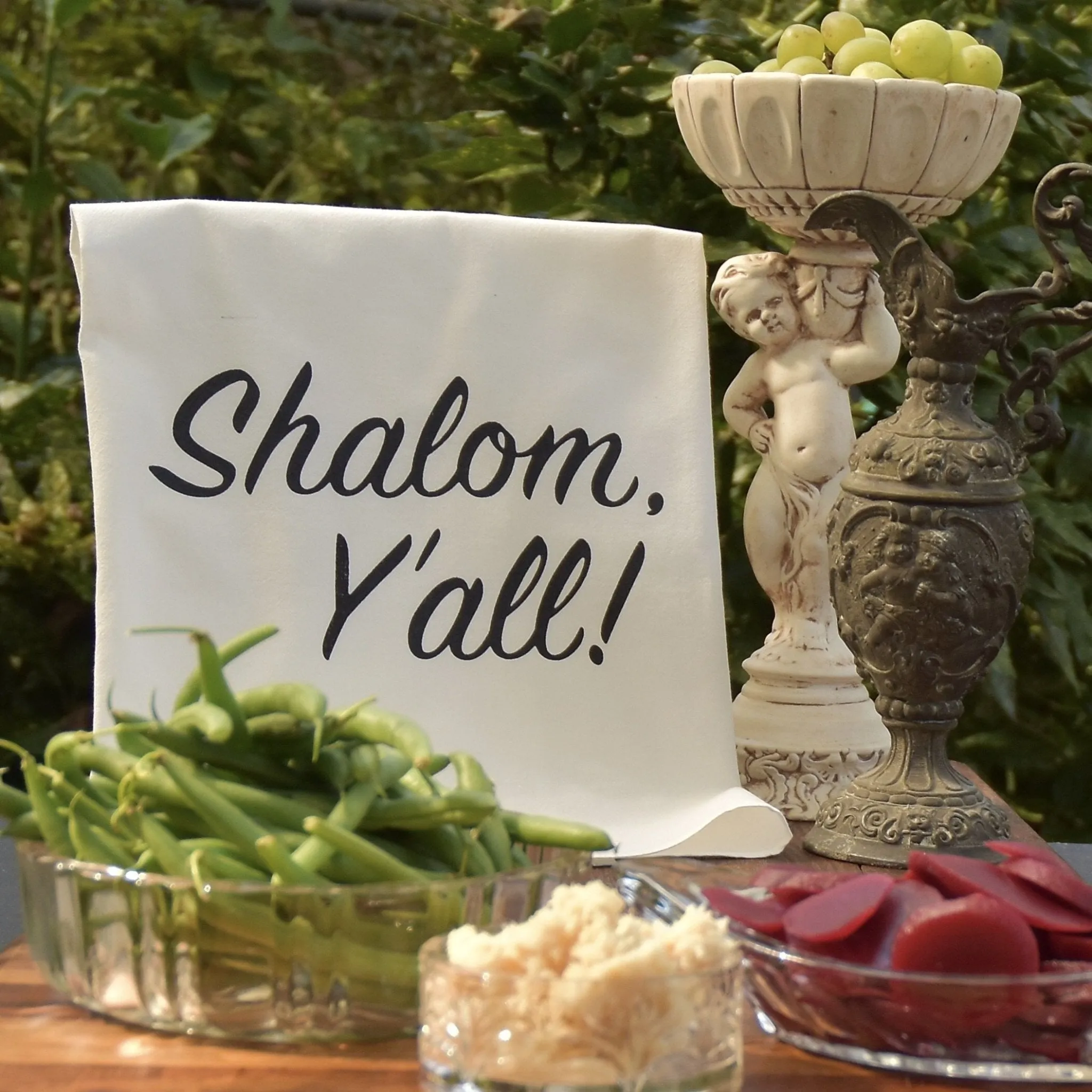 The Shalom Y'all Tea Towel