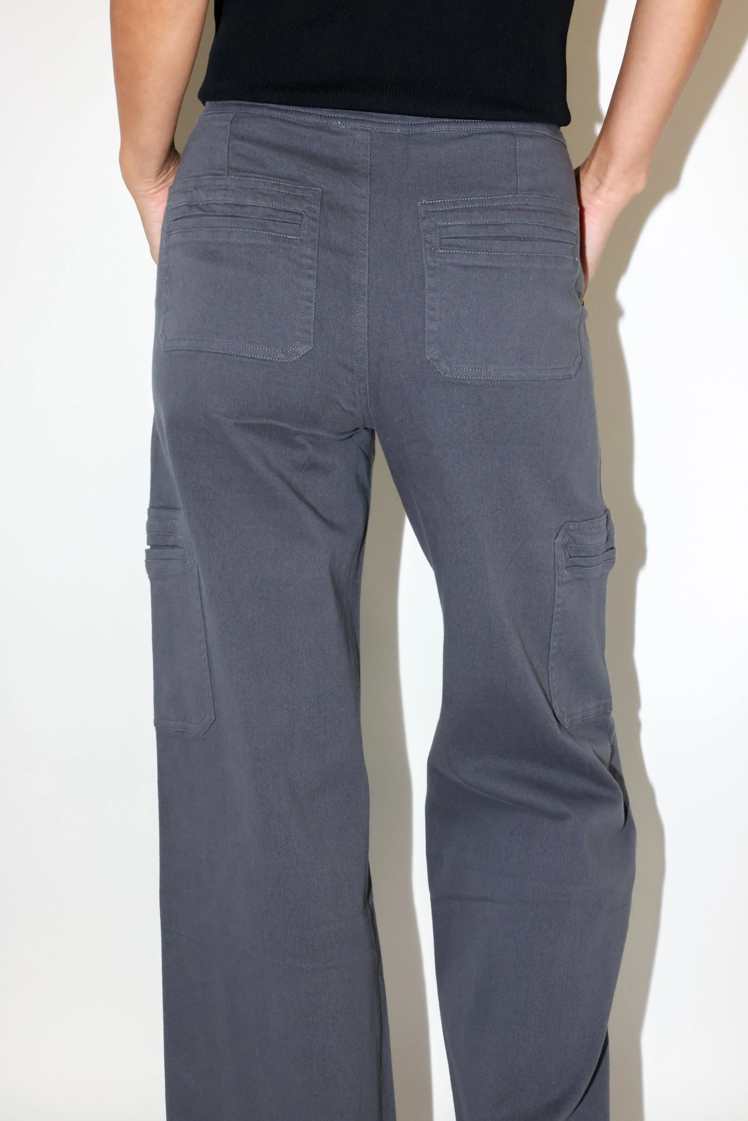 Washed Stretch Cargo Pants