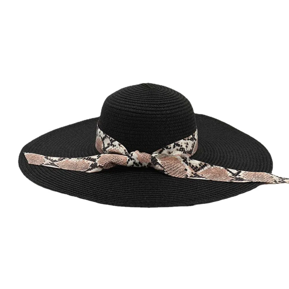 Women Sunscreen Vacation Beach Wild Brim Sun Hat Elegant Stylish Bowknot Straw Hat